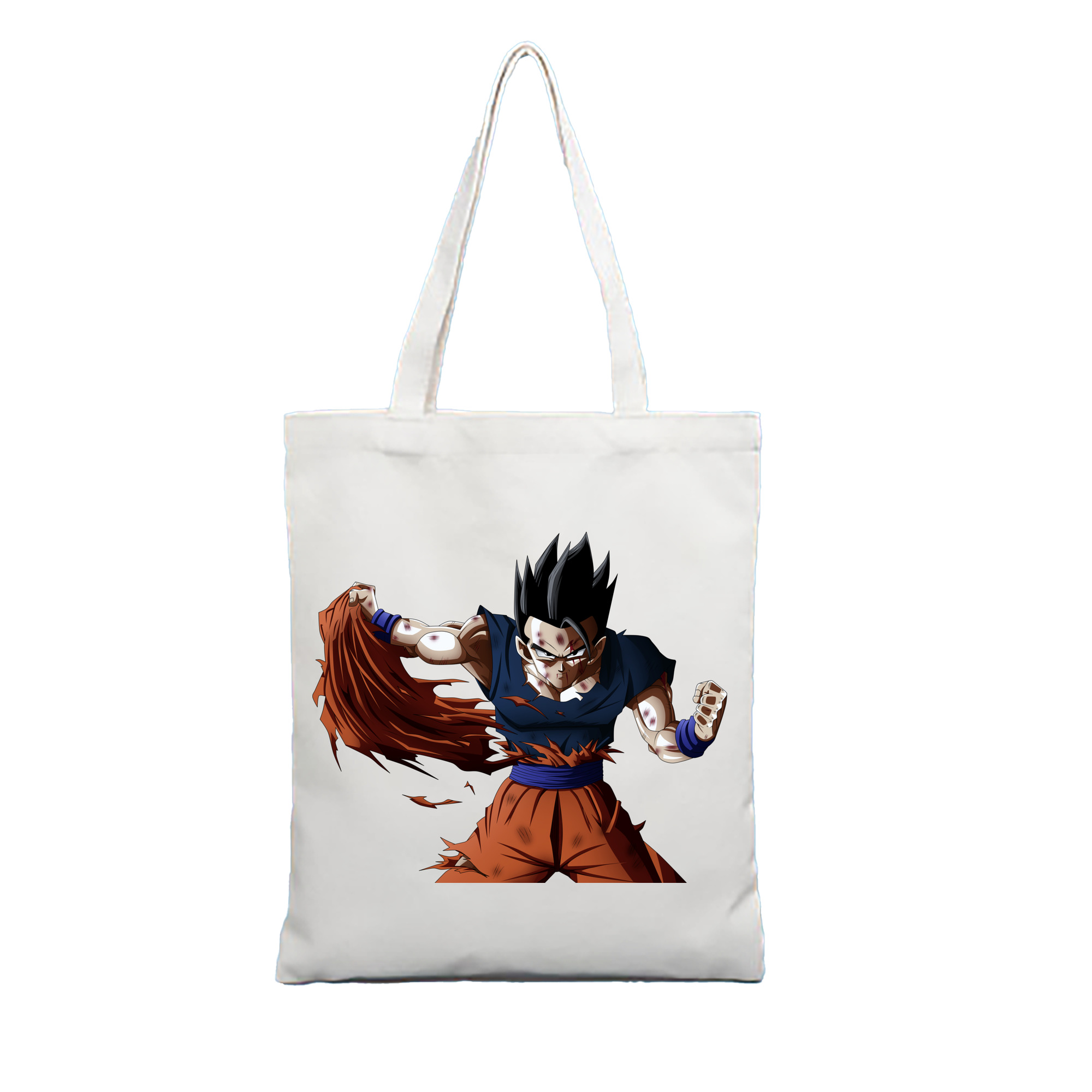 （画像用） ドラゴンボール ベジータ四世（Bejīta Yonsei）DRAGON BALL Vegeta IV 縦型キャンバス生地手提げバッグ　トートバッグ