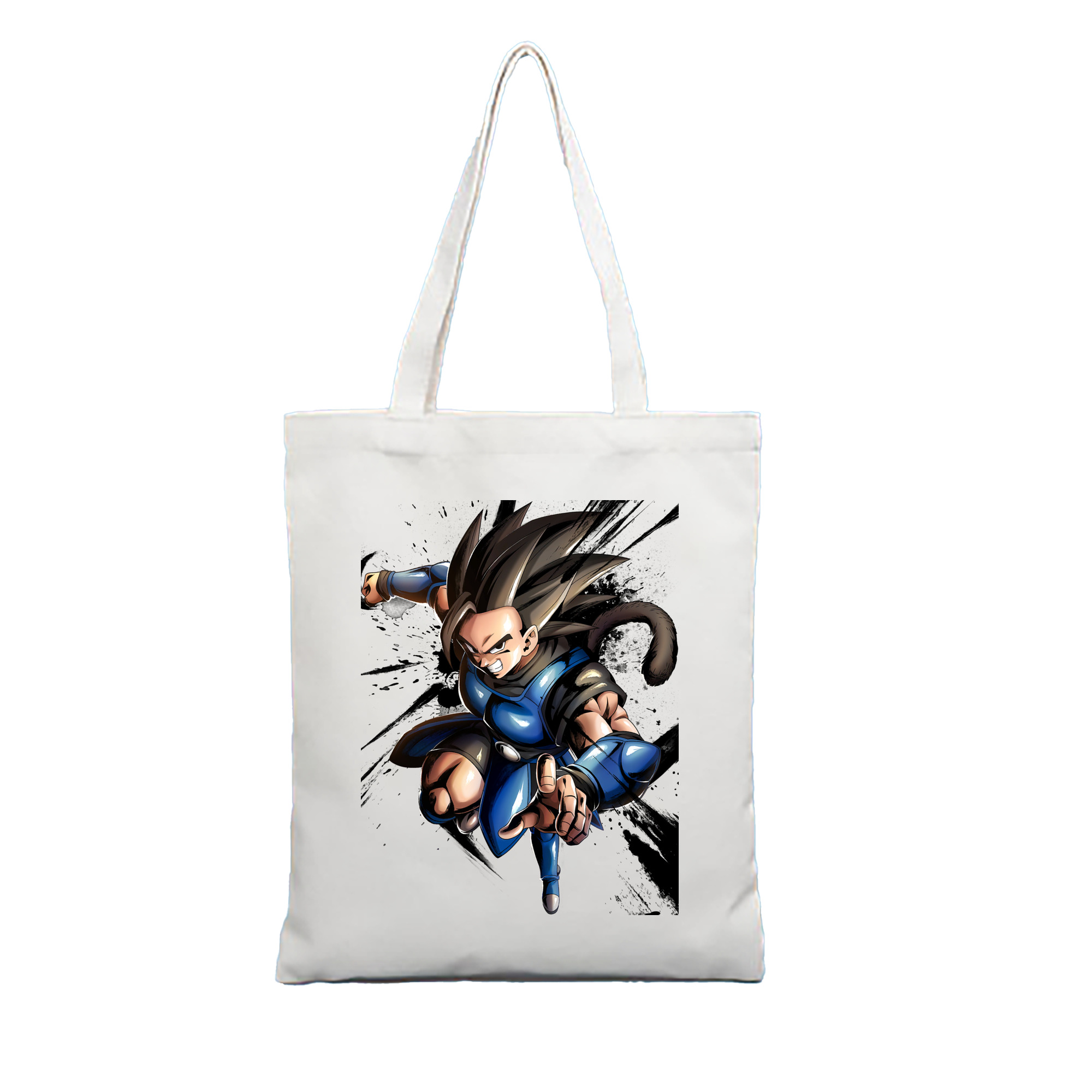 （画像用） ドラゴンボール ベジータ四世（Bejīta Yonsei）DRAGON BALL Vegeta IV 縦型キャンバス生地手提げバッグ　トートバッグ
