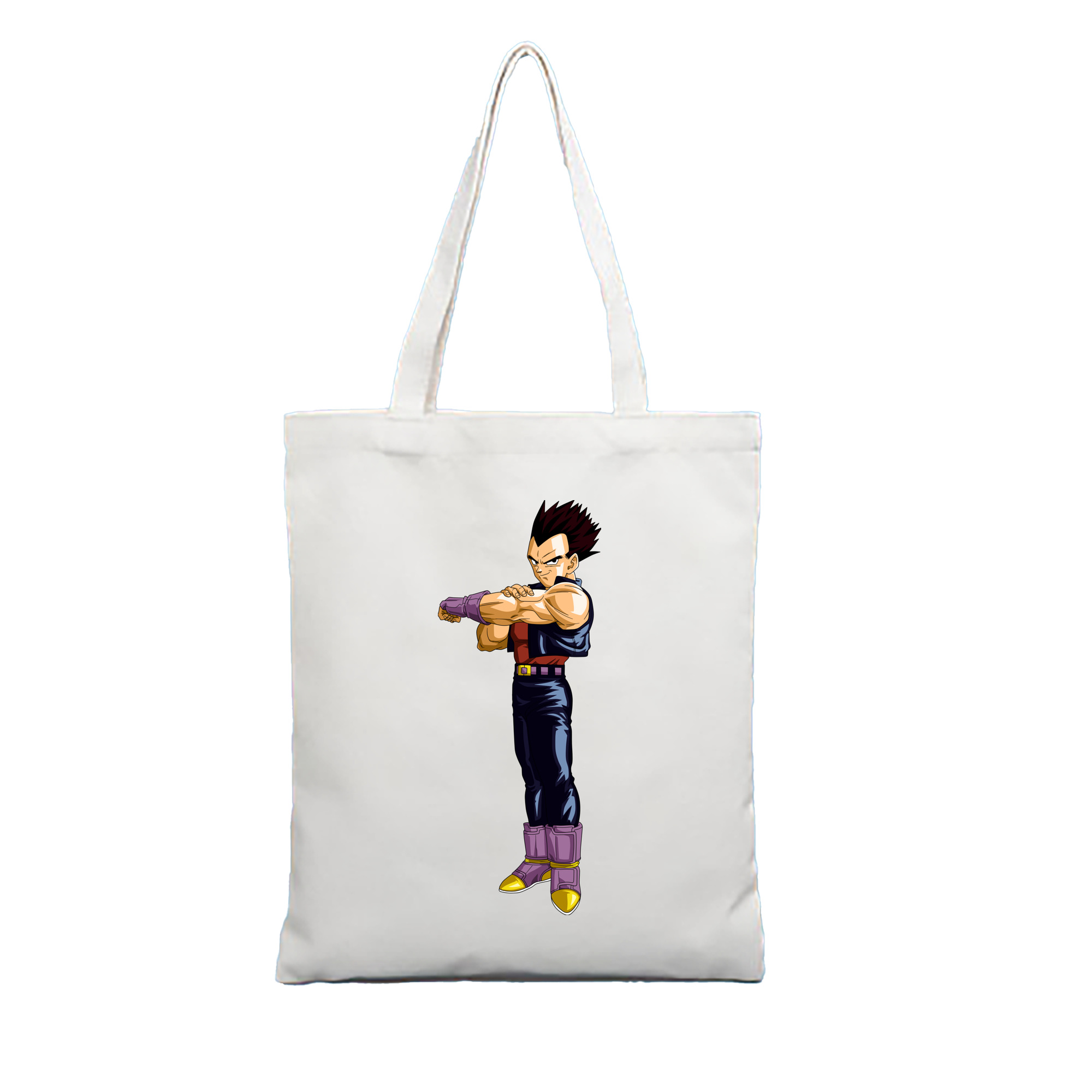 （画像用） ドラゴンボール ベジータ四世（Bejīta Yonsei）DRAGON BALL Vegeta IV 縦型キャンバス生地手提げバッグ　トートバッグ