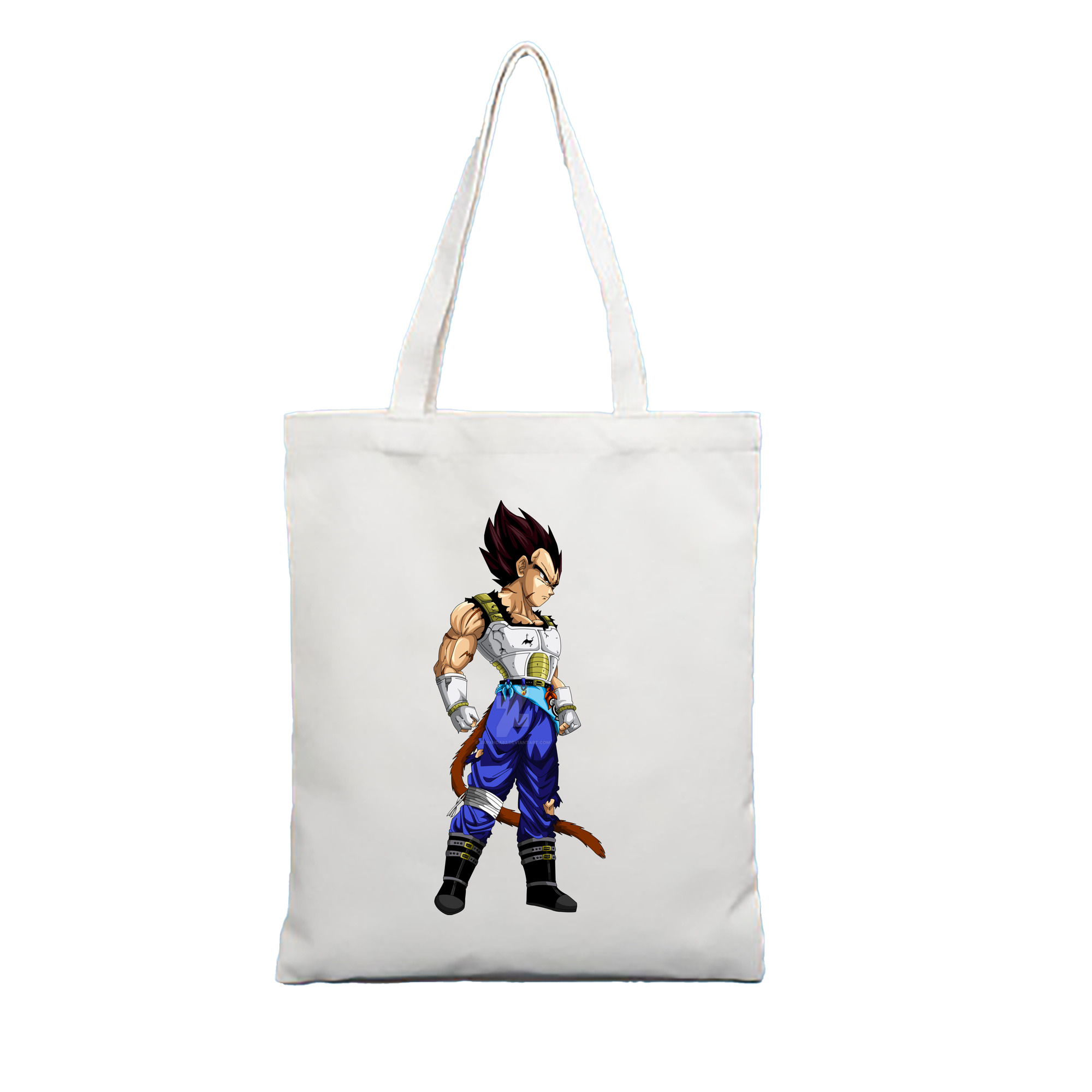 （画像用） ドラゴンボール ベジータ四世（Bejīta Yonsei）DRAGON BALL Vegeta IV 縦型キャンバス生地手提げバッグ　トートバッグ