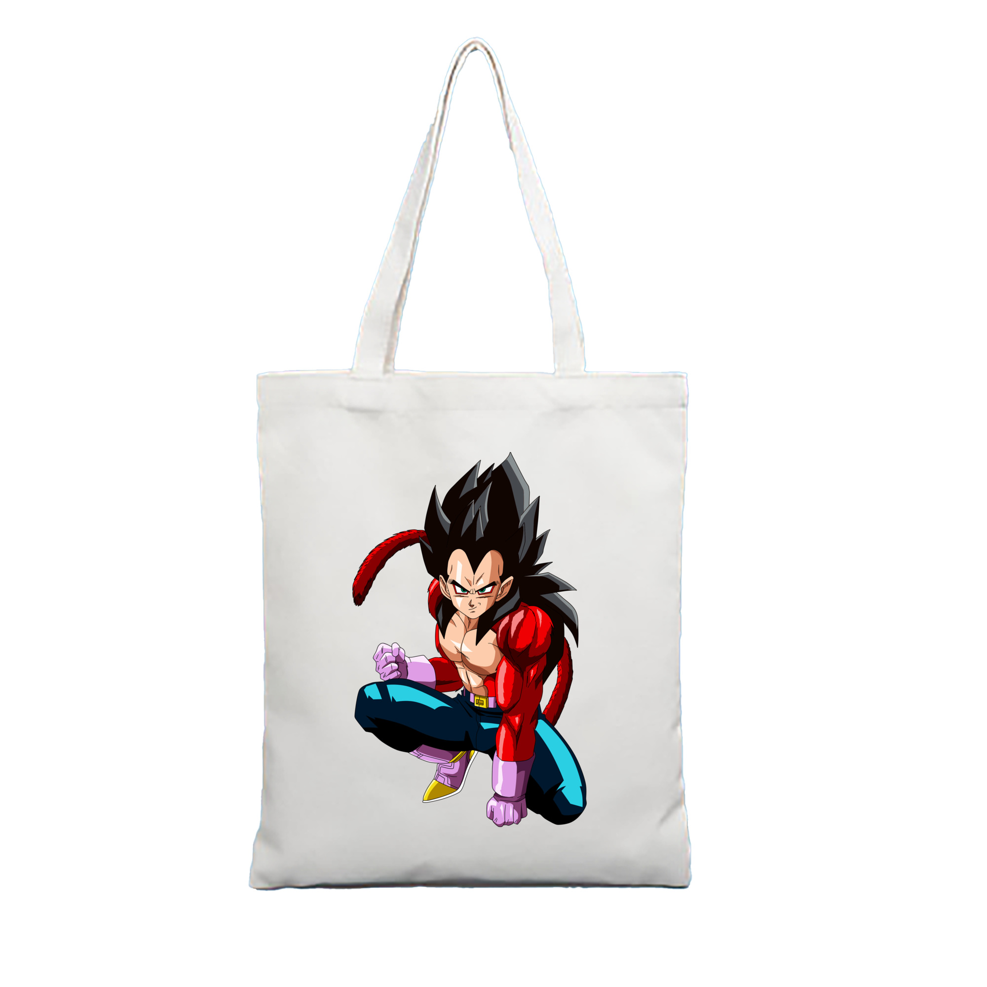 （画像用） ドラゴンボール ベジータ四世（Bejīta Yonsei）DRAGON BALL Vegeta IV 縦型キャンバス生地手提げバッグ　トートバッグ