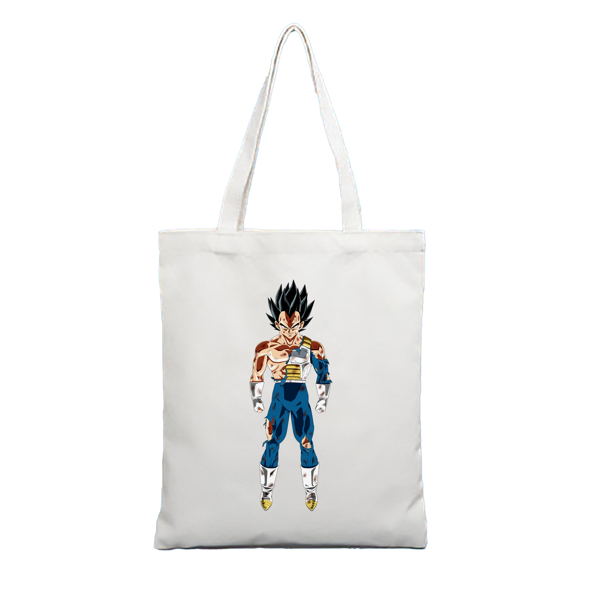 （画像用） ドラゴンボール ベジータ四世（Bejīta Yonsei）DRAGON BALL Vegeta IV 縦型キャンバス生地手提げバッグ　トートバッグ