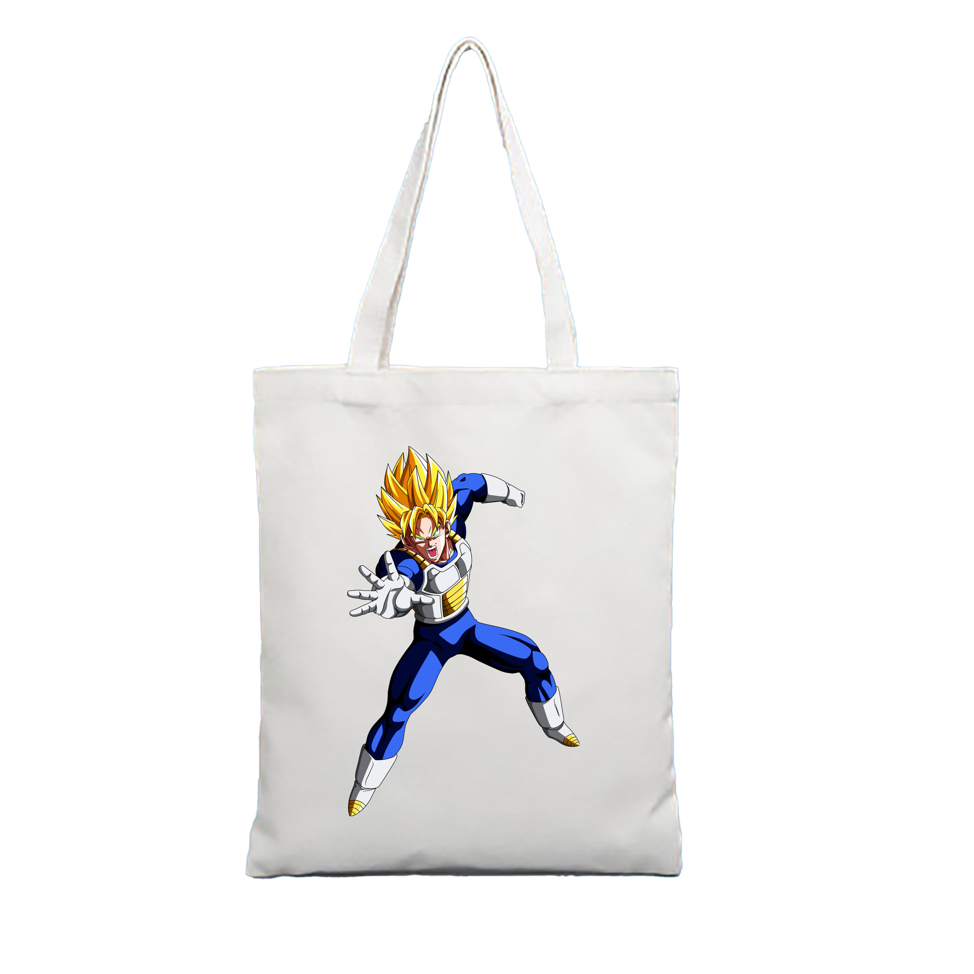 （画像用） ドラゴンボール ベジータ四世（Bejīta Yonsei）DRAGON BALL Vegeta IV 縦型キャンバス生地手提げバッグ　トートバッグ