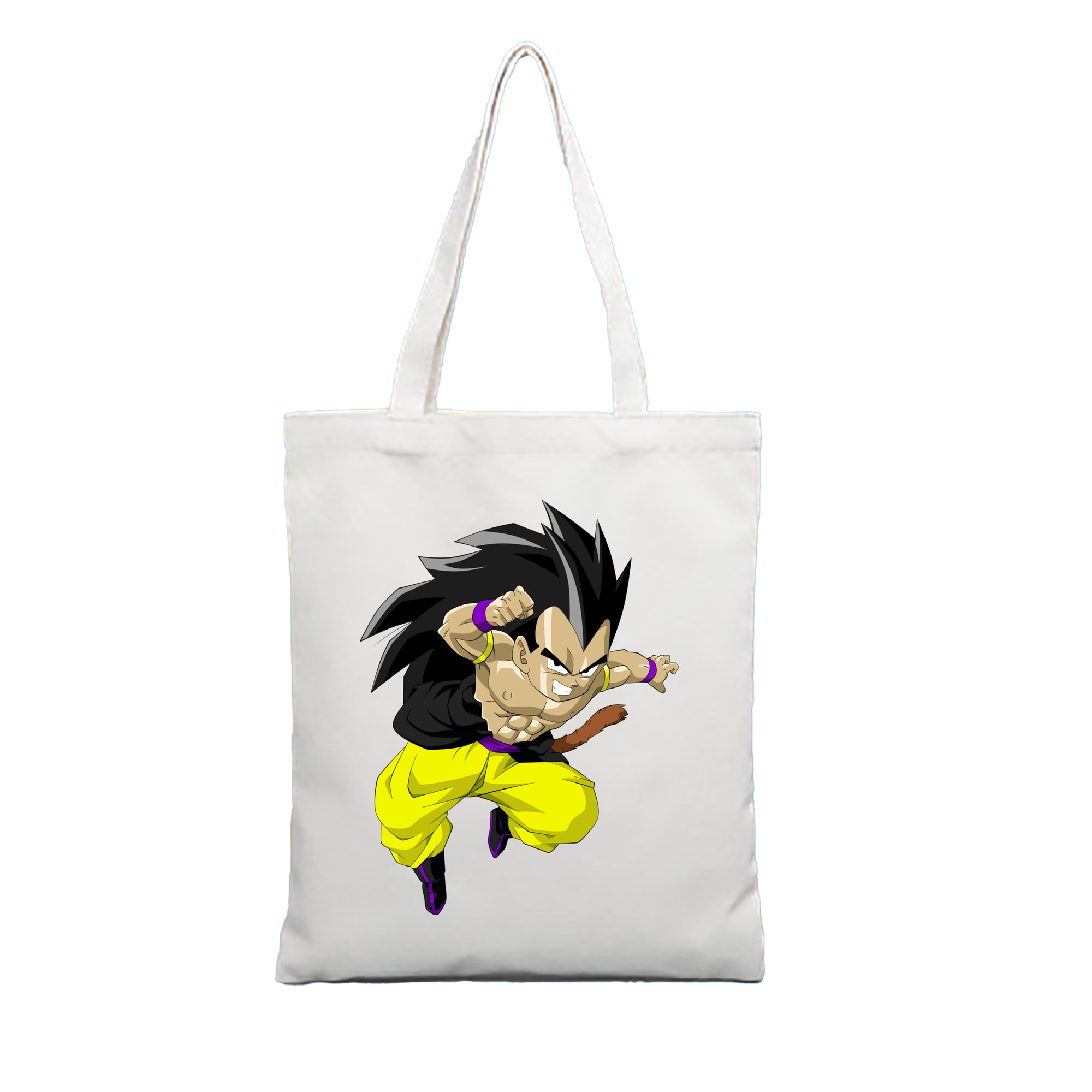 （画像用） ドラゴンボール ベジータ四世（Bejīta Yonsei）DRAGON BALL Vegeta IV 縦型キャンバス生地手提げバッグ　トートバッグ