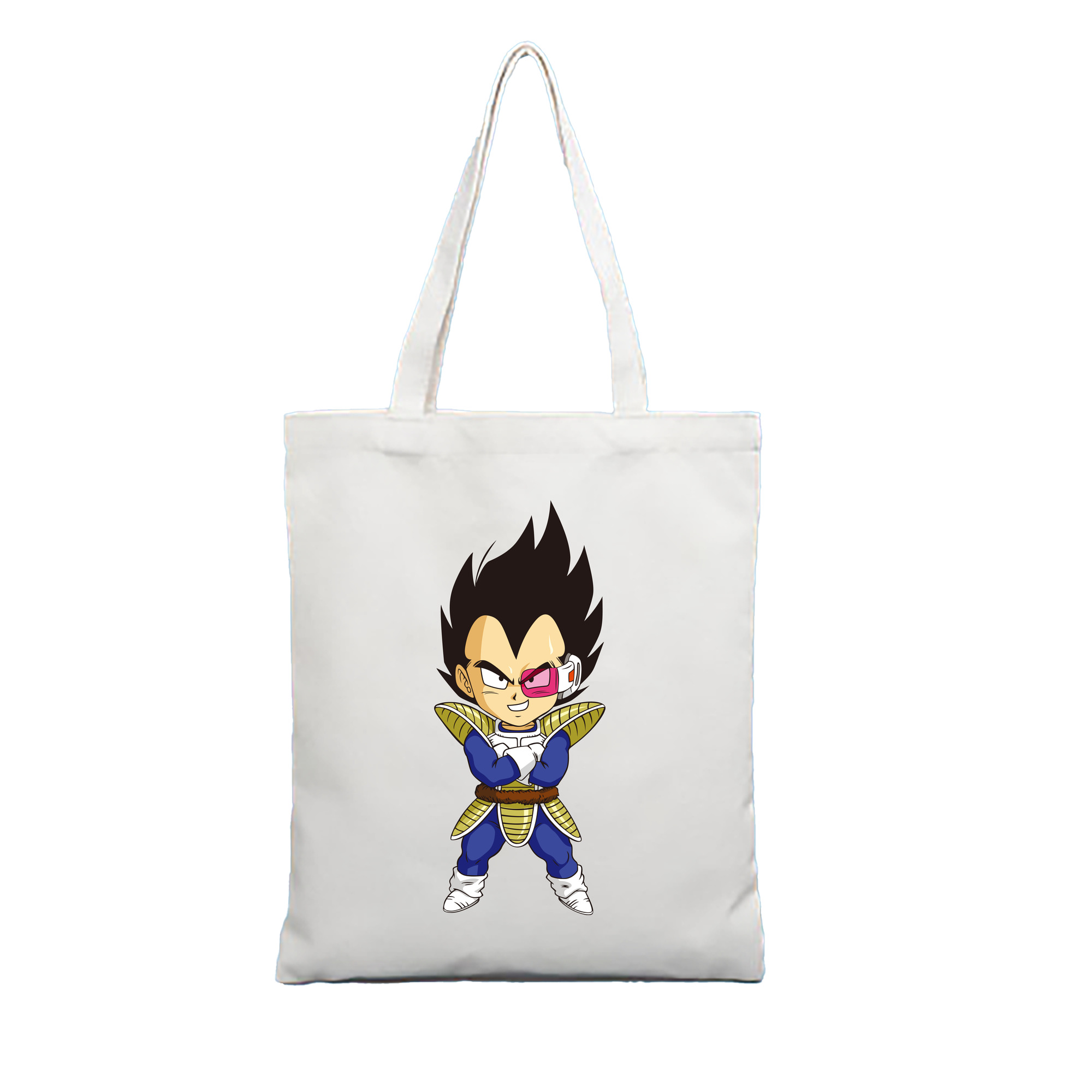 （画像用） ドラゴンボール ベジータ四世（Bejīta Yonsei）DRAGON BALL Vegeta IV 縦型キャンバス生地手提げバッグ　トートバッグ