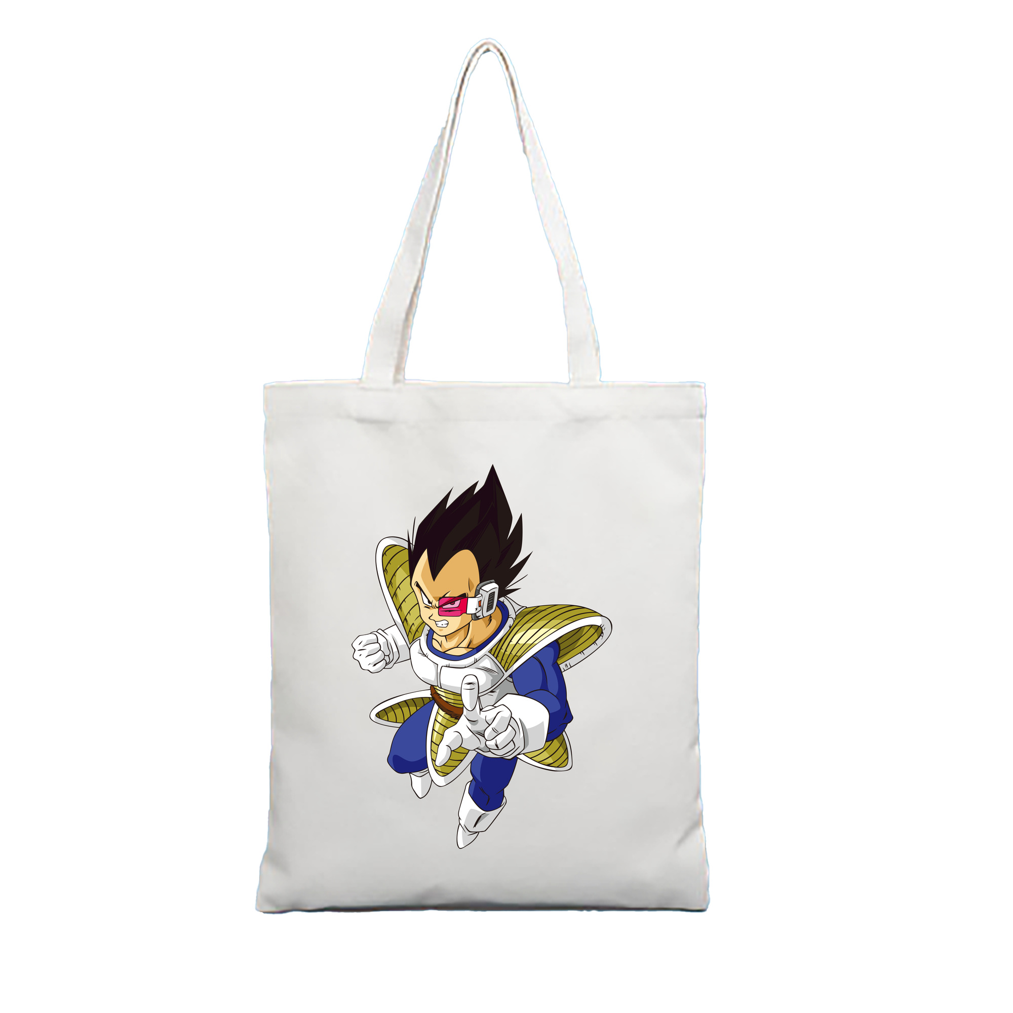 （画像用） ドラゴンボール ベジータ四世（Bejīta Yonsei）DRAGON BALL Vegeta IV 縦型キャンバス生地手提げバッグ　トートバッグ