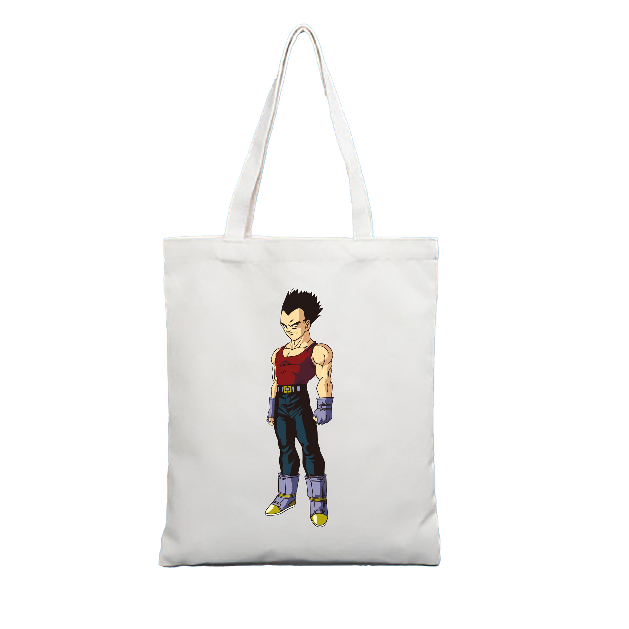 （画像用） ドラゴンボール ベジータ四世（Bejīta Yonsei）DRAGON BALL Vegeta IV 縦型キャンバス生地手提げバッグ　トートバッグ