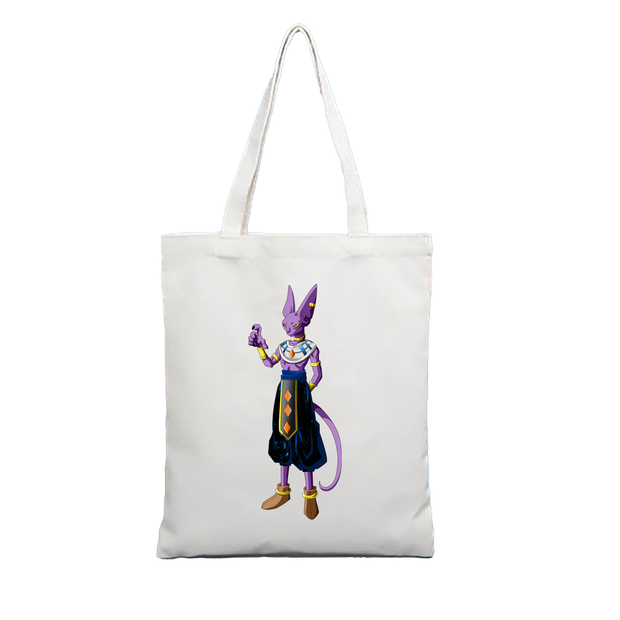（画像用） ドラゴンボール ビルス 破壊神ビルス DRAGON BALL Beerus Birusu 縦型キャンバス生地手提げバッグ　トートバッグ