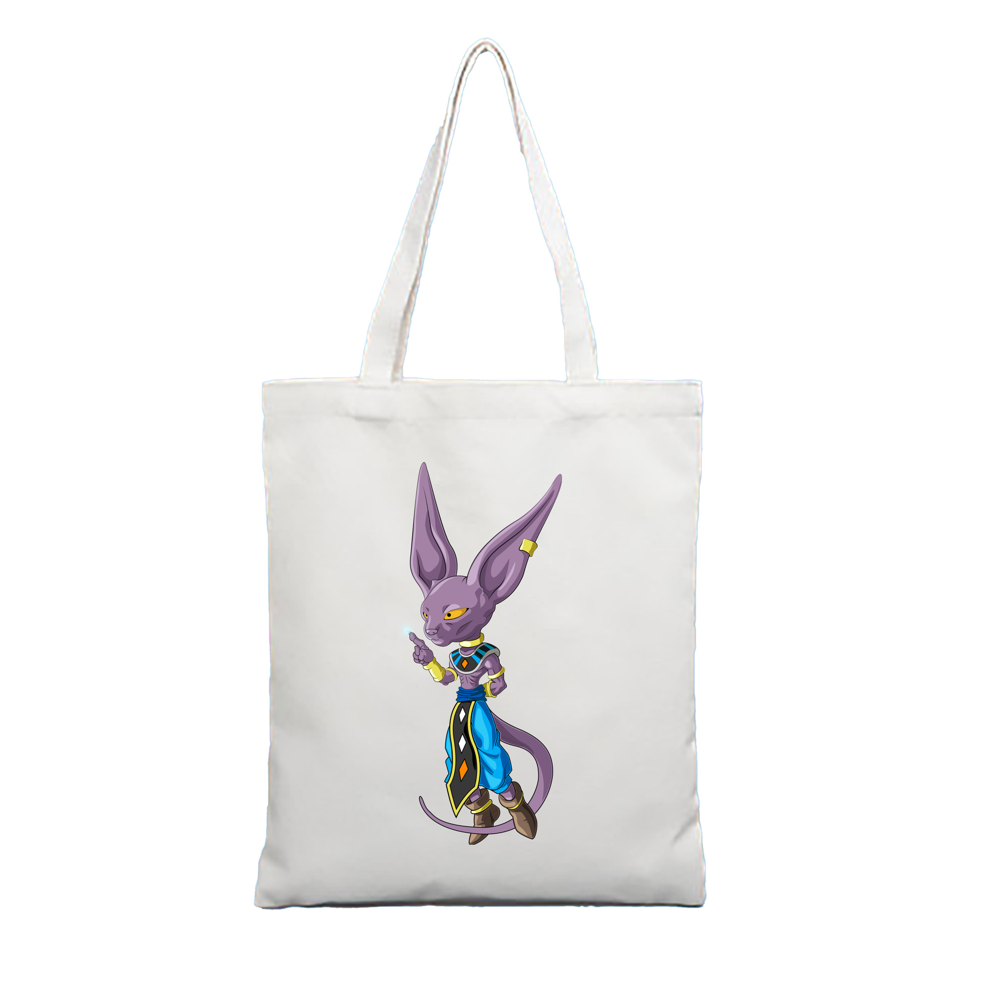 （画像用） ドラゴンボール ビルス 破壊神ビルス DRAGON BALL Beerus Birusu 縦型キャンバス生地手提げバッグ　トートバッグ