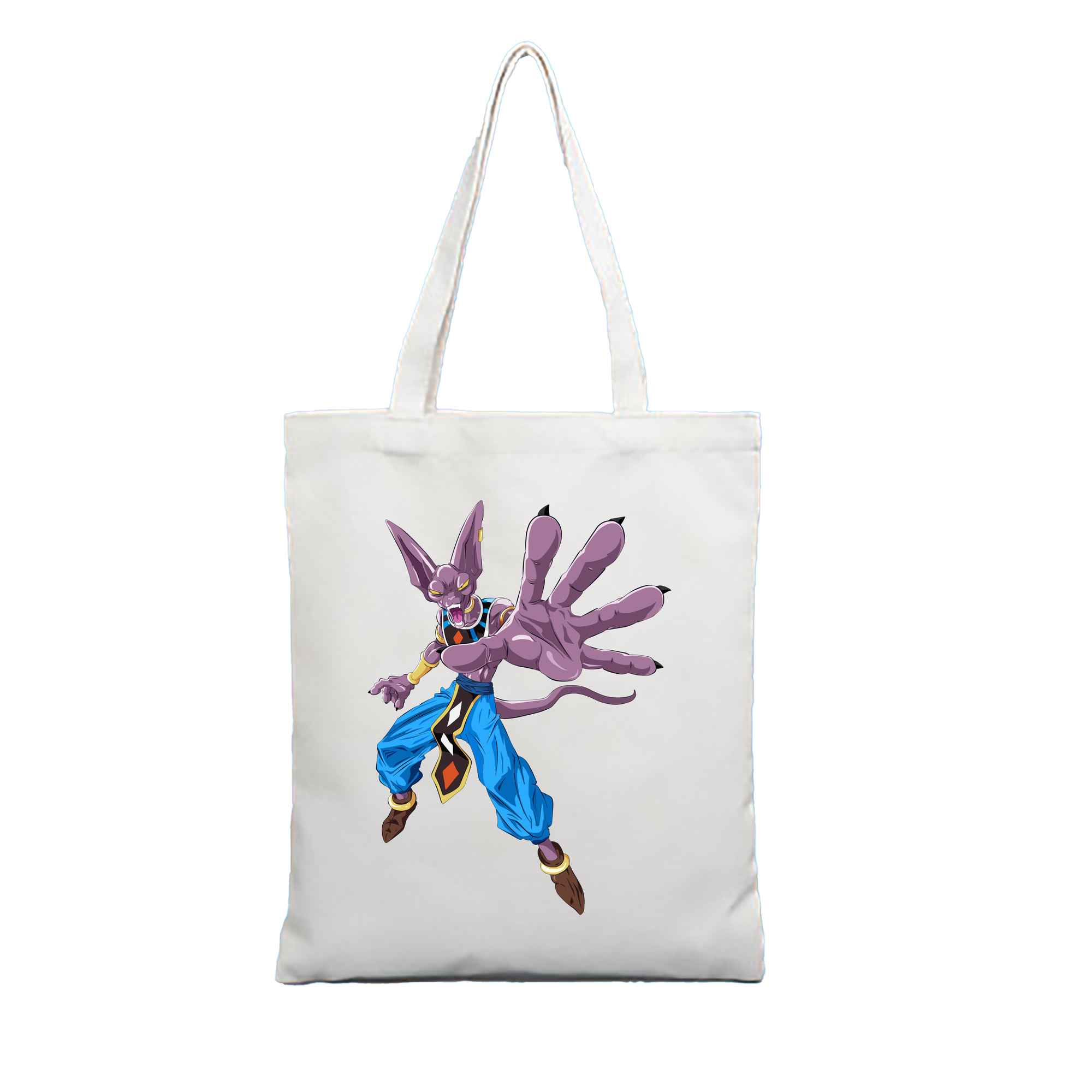 （画像用） ドラゴンボール ビルス 破壊神ビルス DRAGON BALL Beerus Birusu 縦型キャンバス生地手提げバッグ　トートバッグ