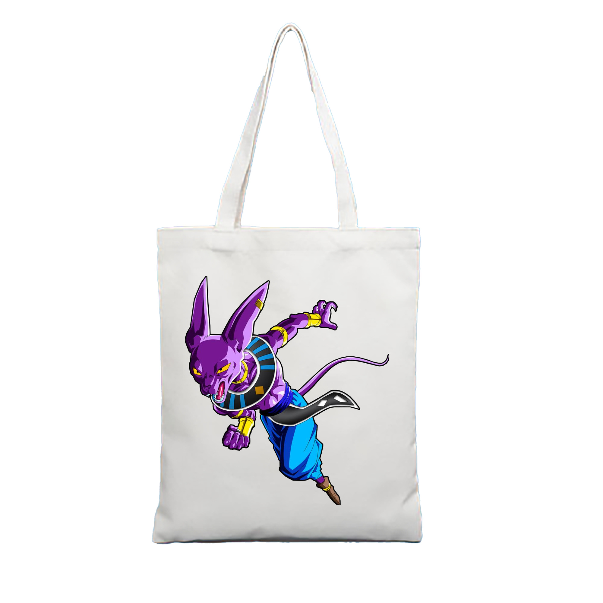 （画像用） ドラゴンボール ビルス 破壊神ビルス DRAGON BALL Beerus Birusu 縦型キャンバス生地手提げバッグ　トートバッグ