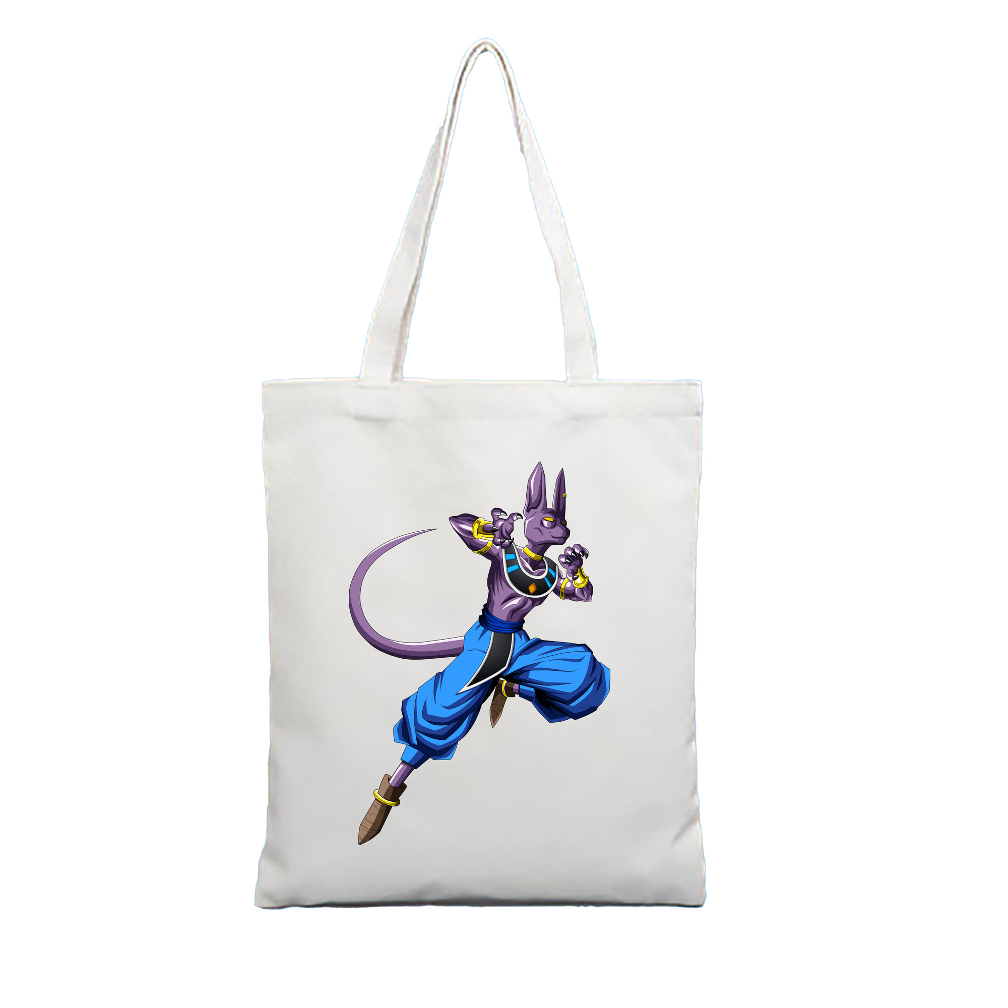 （画像用） ドラゴンボール ビルス 破壊神ビルス DRAGON BALL Beerus Birusu 縦型キャンバス生地手提げバッグ　トートバッグ