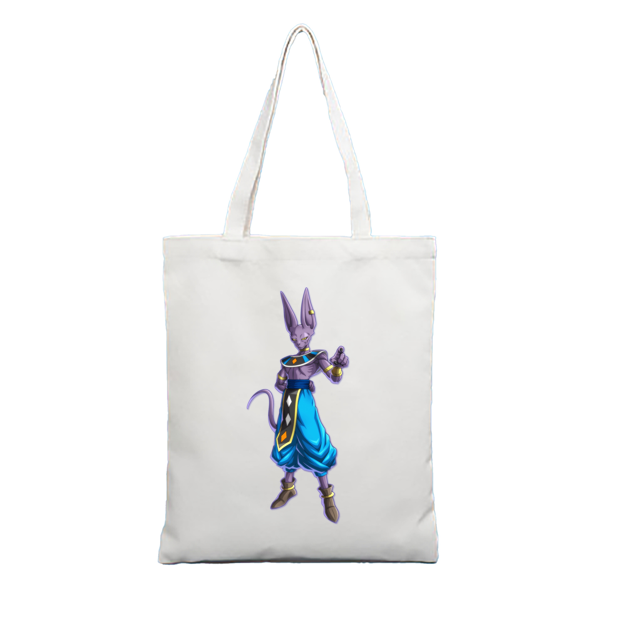 （画像用） ドラゴンボール ビルス 破壊神ビルス DRAGON BALL Beerus Birusu 縦型キャンバス生地手提げバッグ　トートバッグ