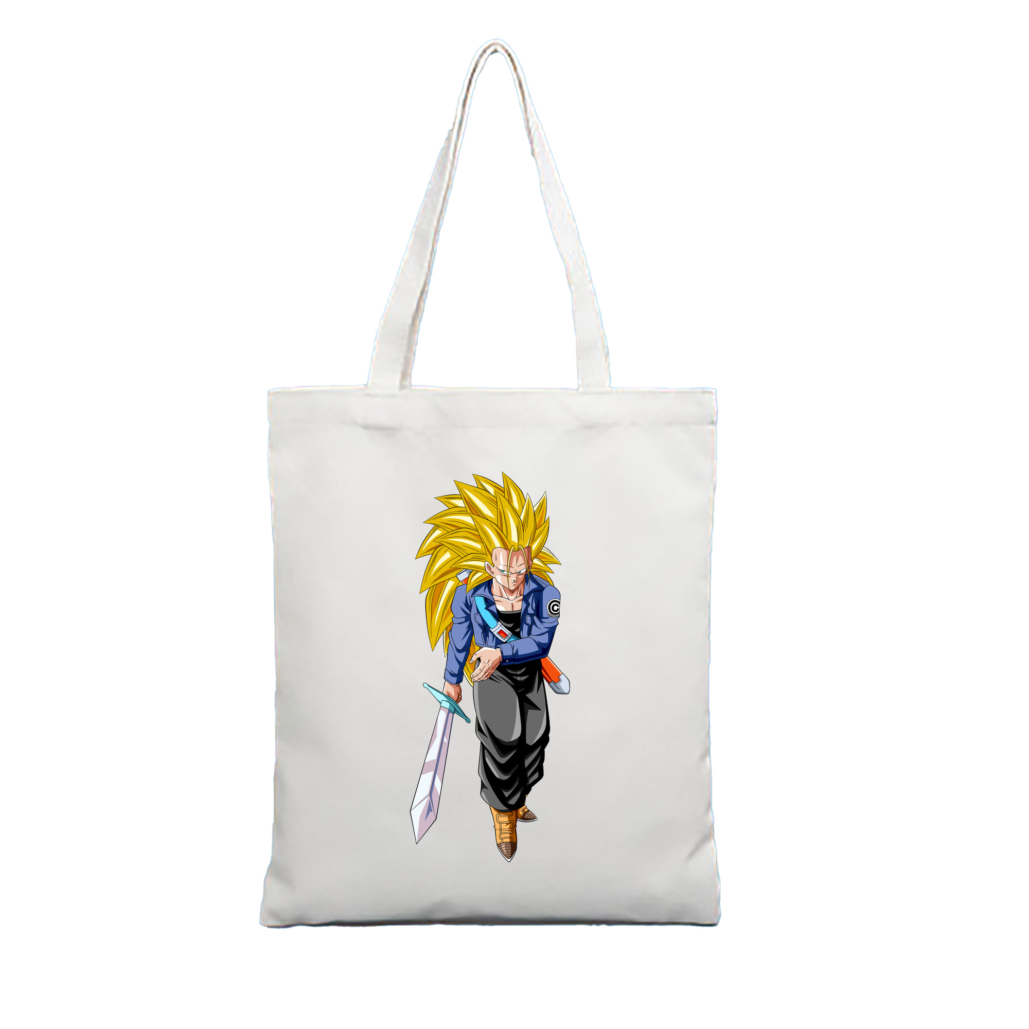 （画像用） ドラゴンボール トランクス（Torankusu）DRAGON BALL Trunks 縦型キャンバス生地手提げバッグ　トートバッグ