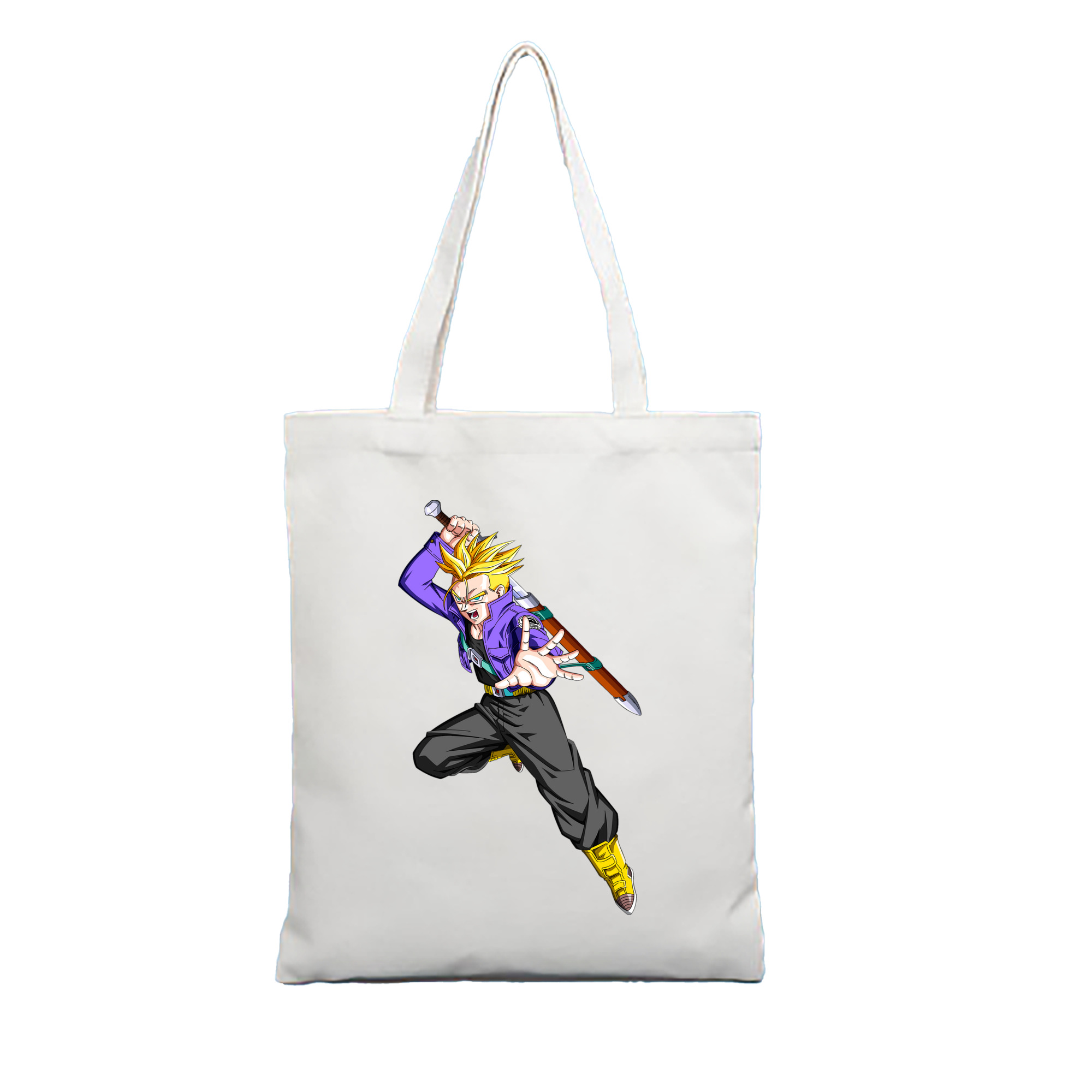 （画像用） ドラゴンボール トランクス（Torankusu）DRAGON BALL Trunks 縦型キャンバス生地手提げバッグ　トートバッグ