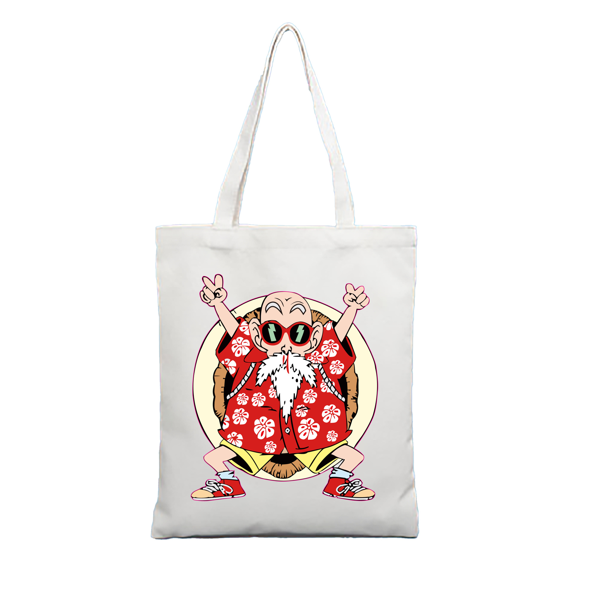（画像用） ドラゴンボール 亀仙人（かめせんにん） DRAGON BALL Master Roshi Kame Sennin 縦型キャンバス生地手提げバッグ　トートバッグ