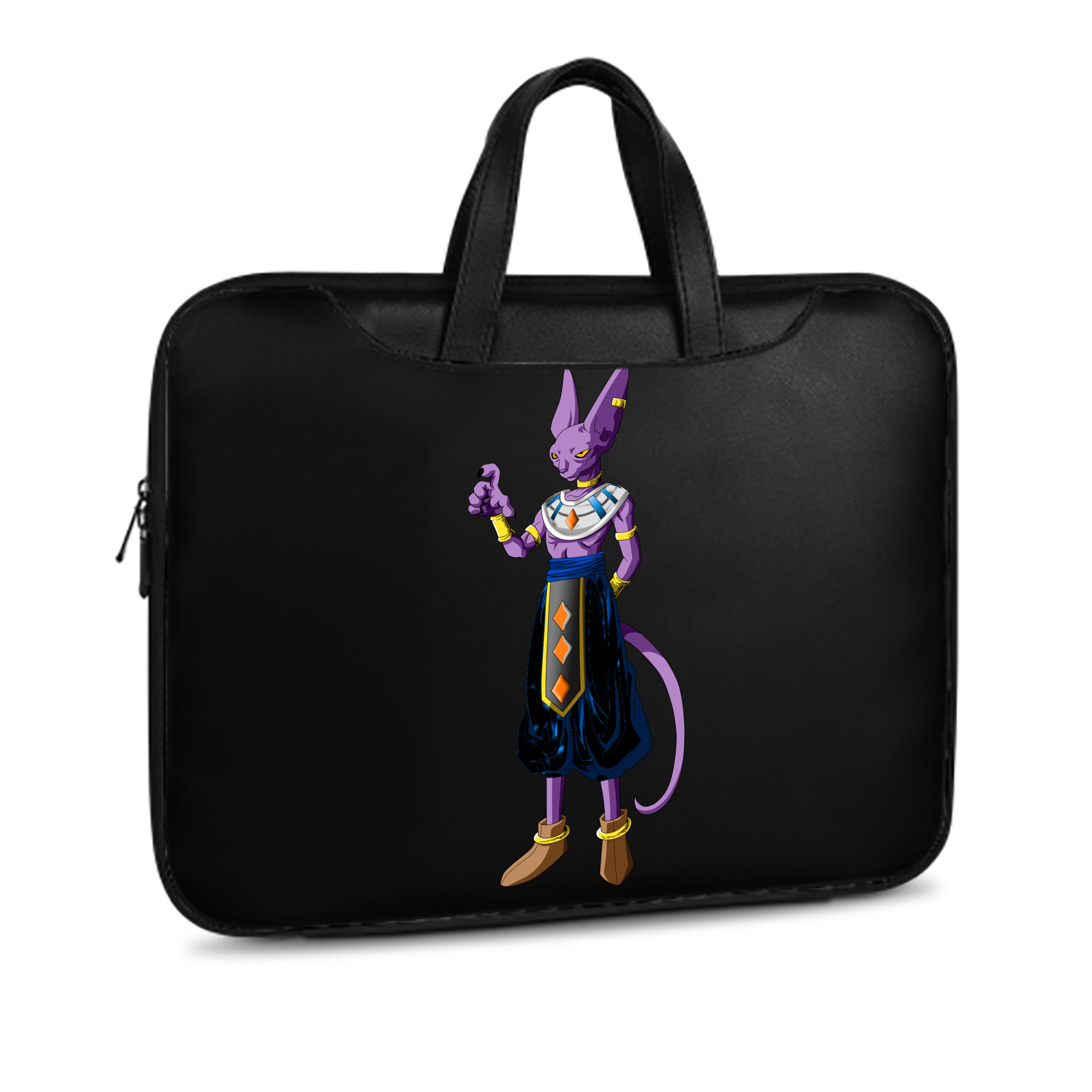 （画像用） ドラゴンボール ビルス 破壊神ビルス DRAGON BALL Beerus Birusu レザーラップトップバッグ　ノートパソコンケース
