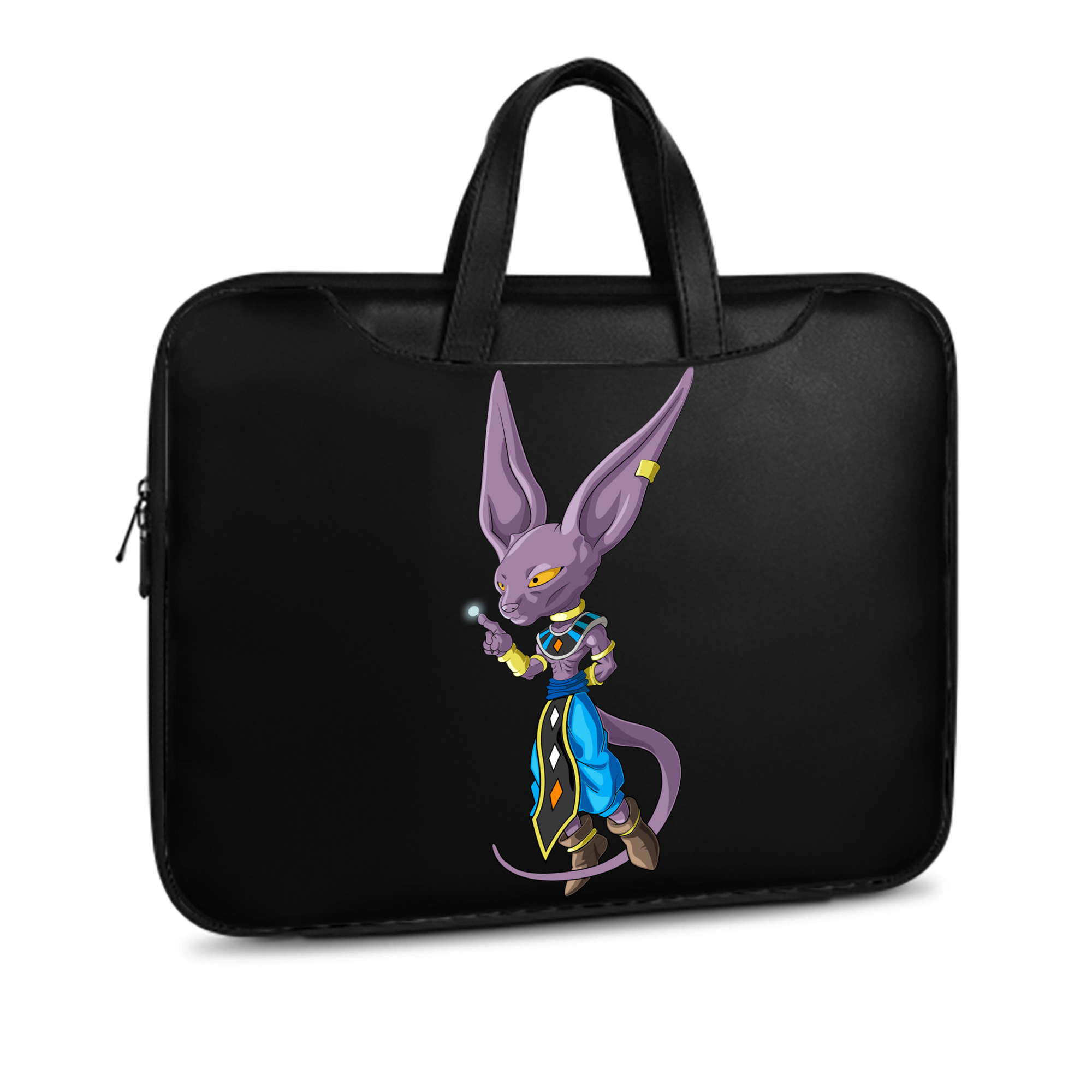（画像用） ドラゴンボール ビルス 破壊神ビルス DRAGON BALL Beerus Birusu レザーラップトップバッグ　ノートパソコンケース