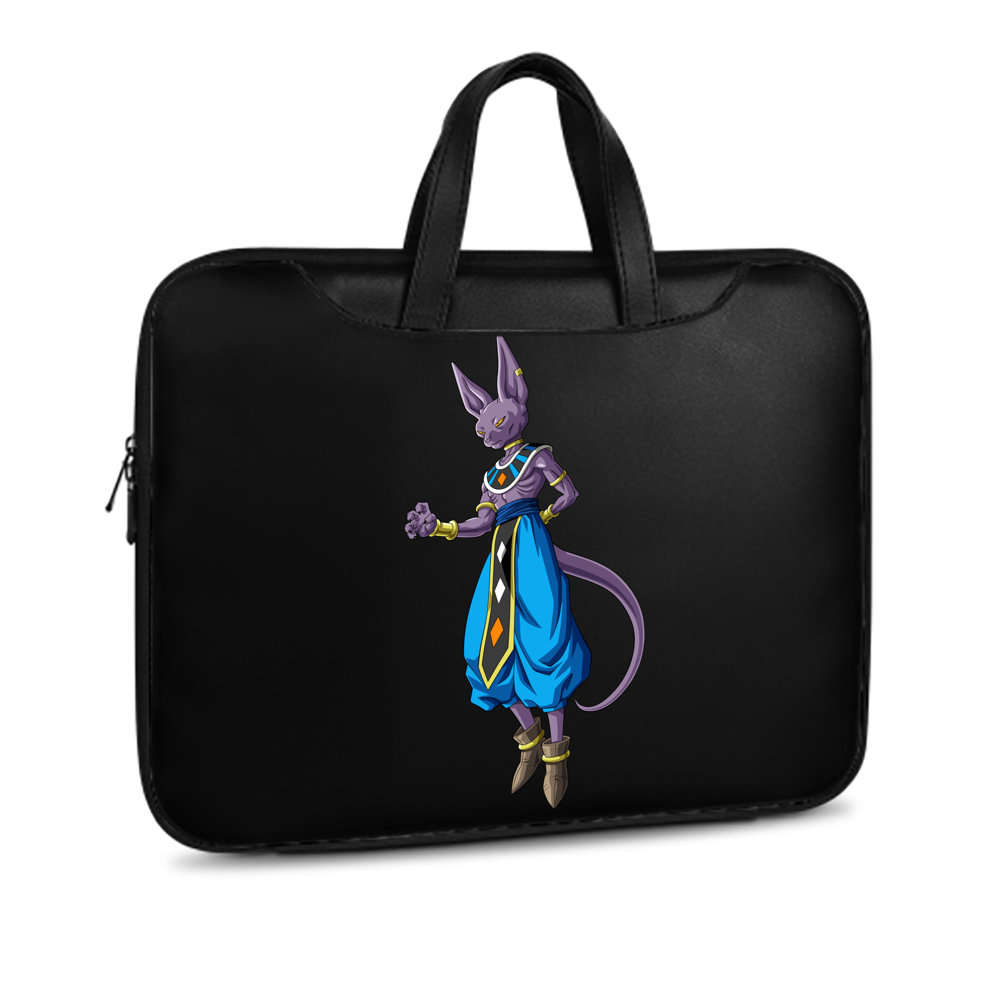 （画像用） ドラゴンボール ビルス 破壊神ビルス DRAGON BALL Beerus Birusu レザーラップトップバッグ　ノートパソコンケース