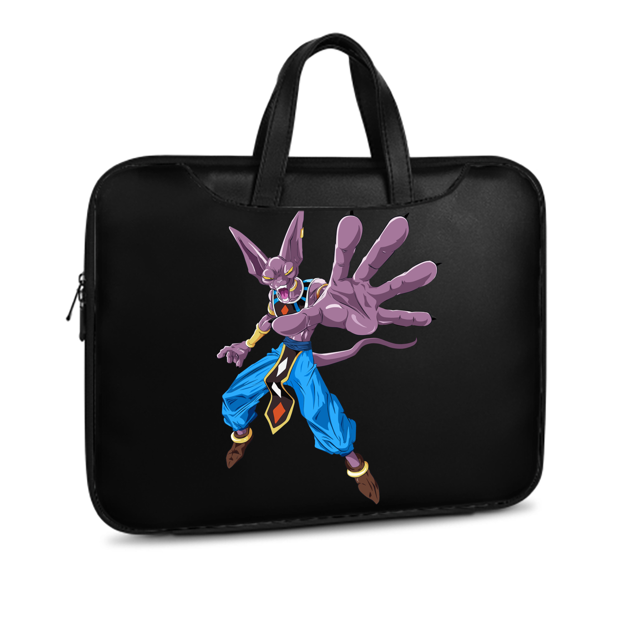 （画像用） ドラゴンボール ビルス 破壊神ビルス DRAGON BALL Beerus Birusu レザーラップトップバッグ　ノートパソコンケース