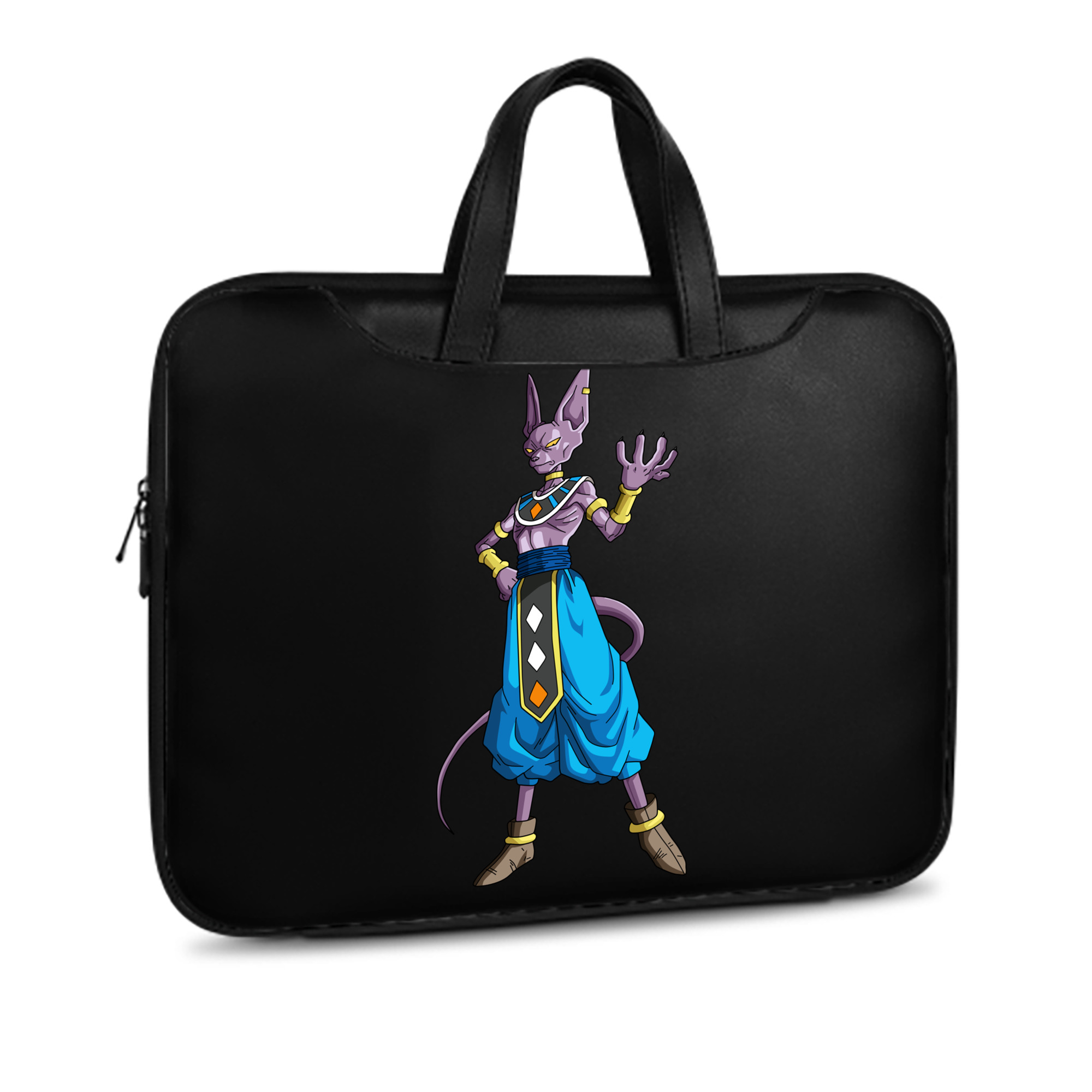 （画像用） ドラゴンボール ビルス 破壊神ビルス DRAGON BALL Beerus Birusu レザーラップトップバッグ　ノートパソコンケース