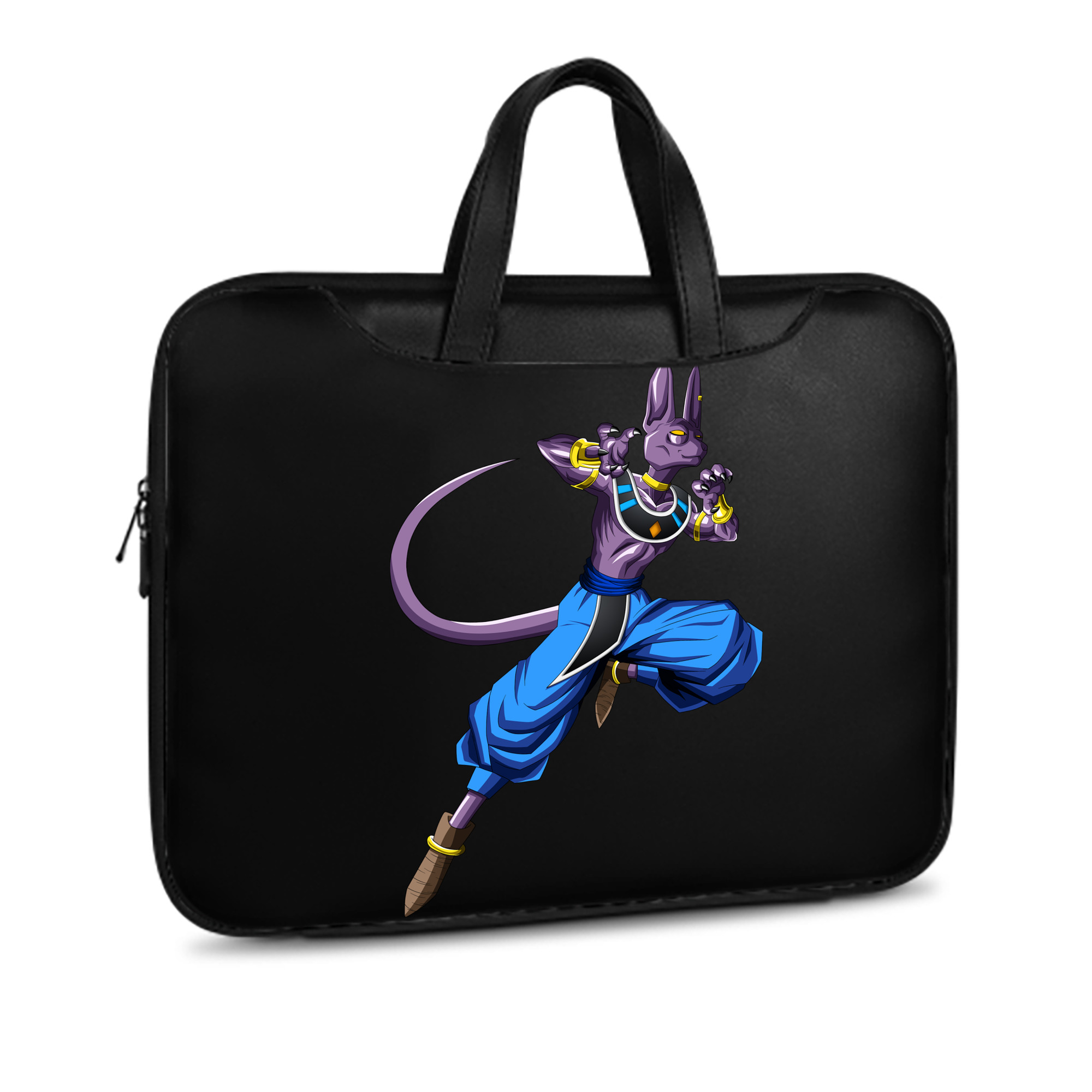（画像用） ドラゴンボール ビルス 破壊神ビルス DRAGON BALL Beerus Birusu レザーラップトップバッグ　ノートパソコンケース