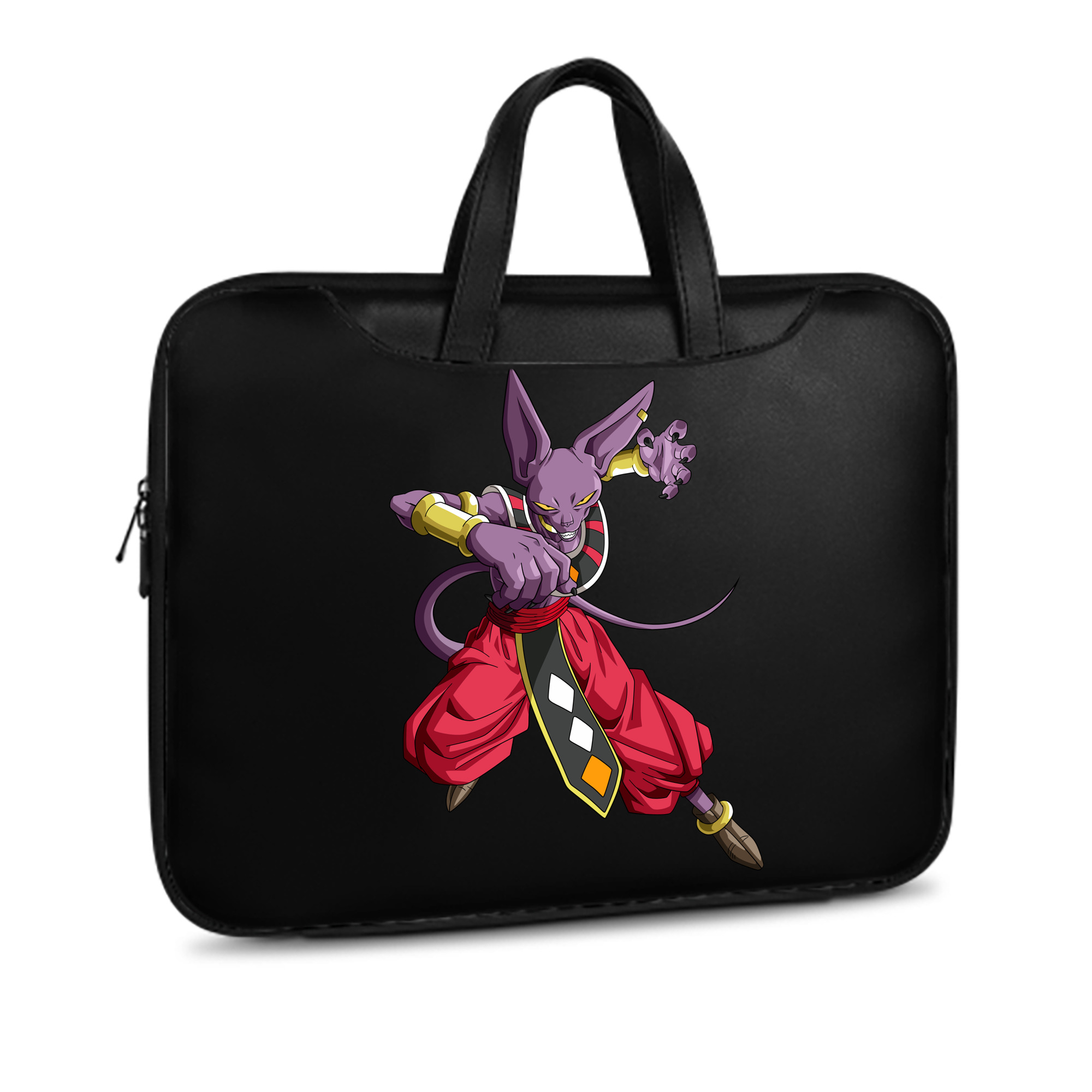 （画像用） ドラゴンボール ビルス 破壊神ビルス DRAGON BALL Beerus Birusu レザーラップトップバッグ　ノートパソコンケース