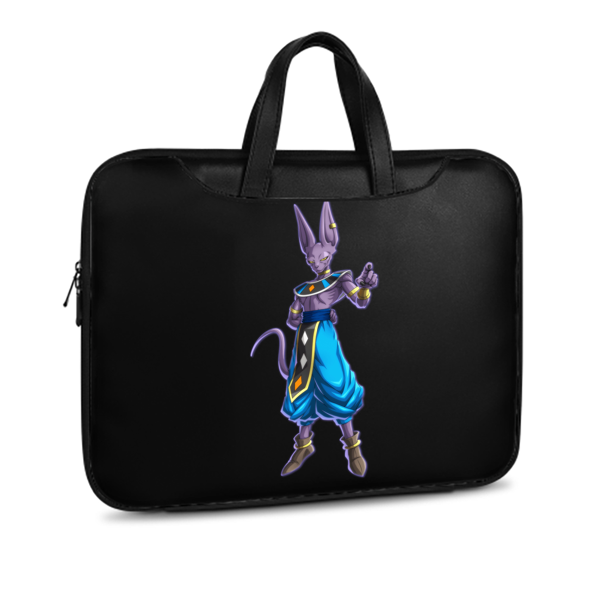 （画像用） ドラゴンボール ビルス 破壊神ビルス DRAGON BALL Beerus Birusu レザーラップトップバッグ　ノートパソコンケース