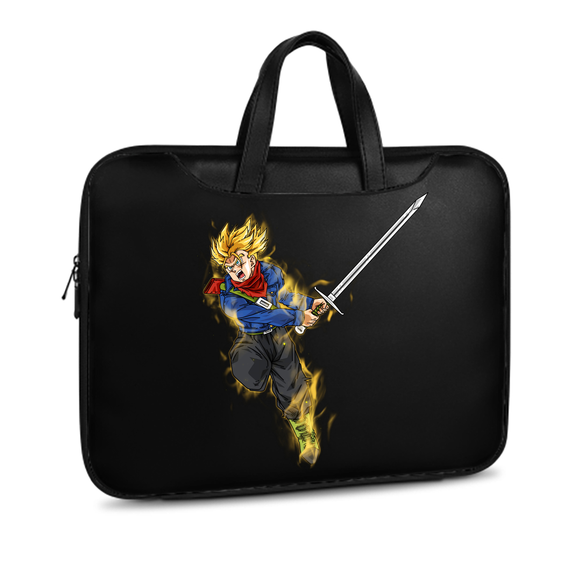（画像用） ドラゴンボール トランクス（Torankusu）DRAGON BALL Trunks レザーラップトップバッグ　ノートパソコンケース