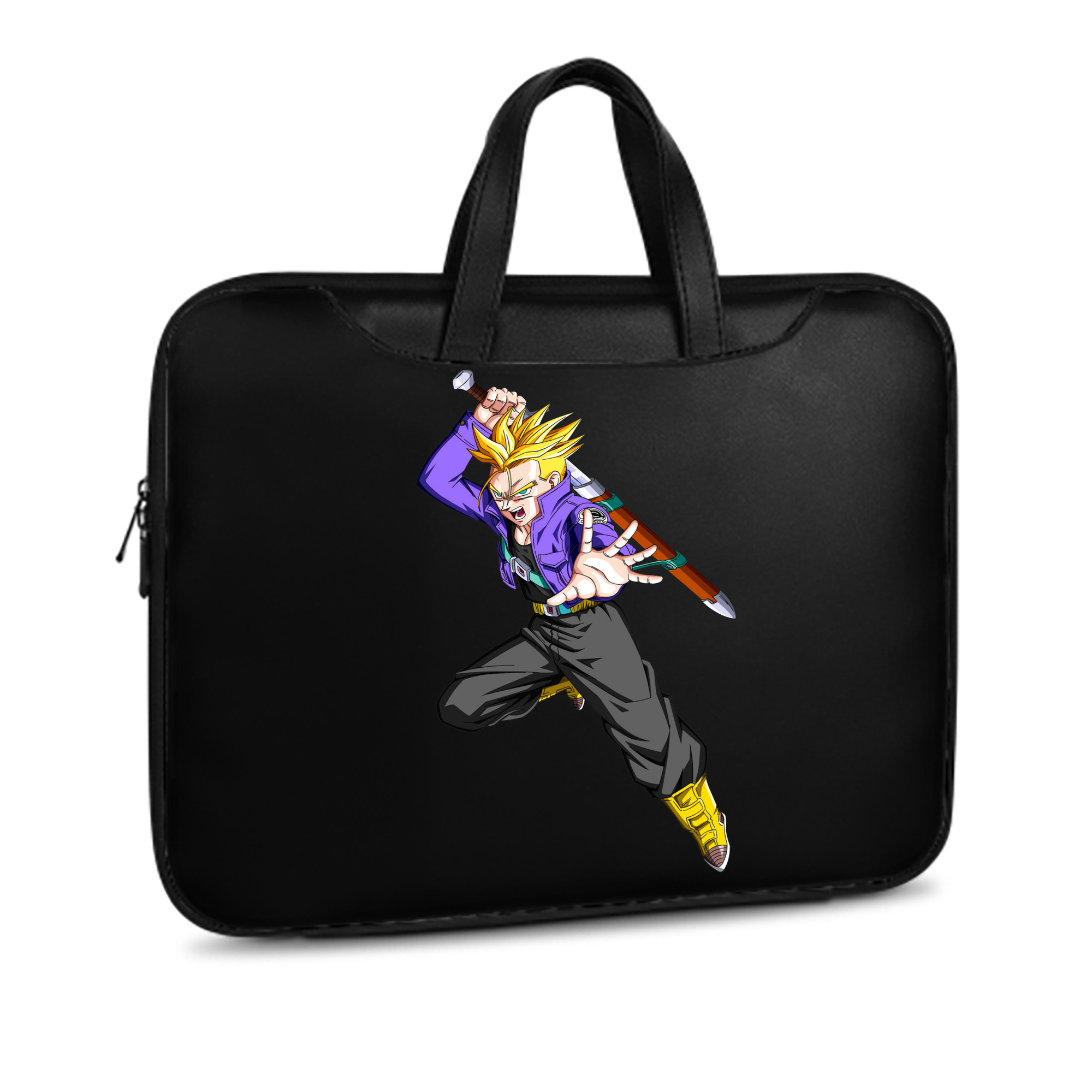 （画像用） ドラゴンボール トランクス（Torankusu）DRAGON BALL Trunks レザーラップトップバッグ　ノートパソコンケース