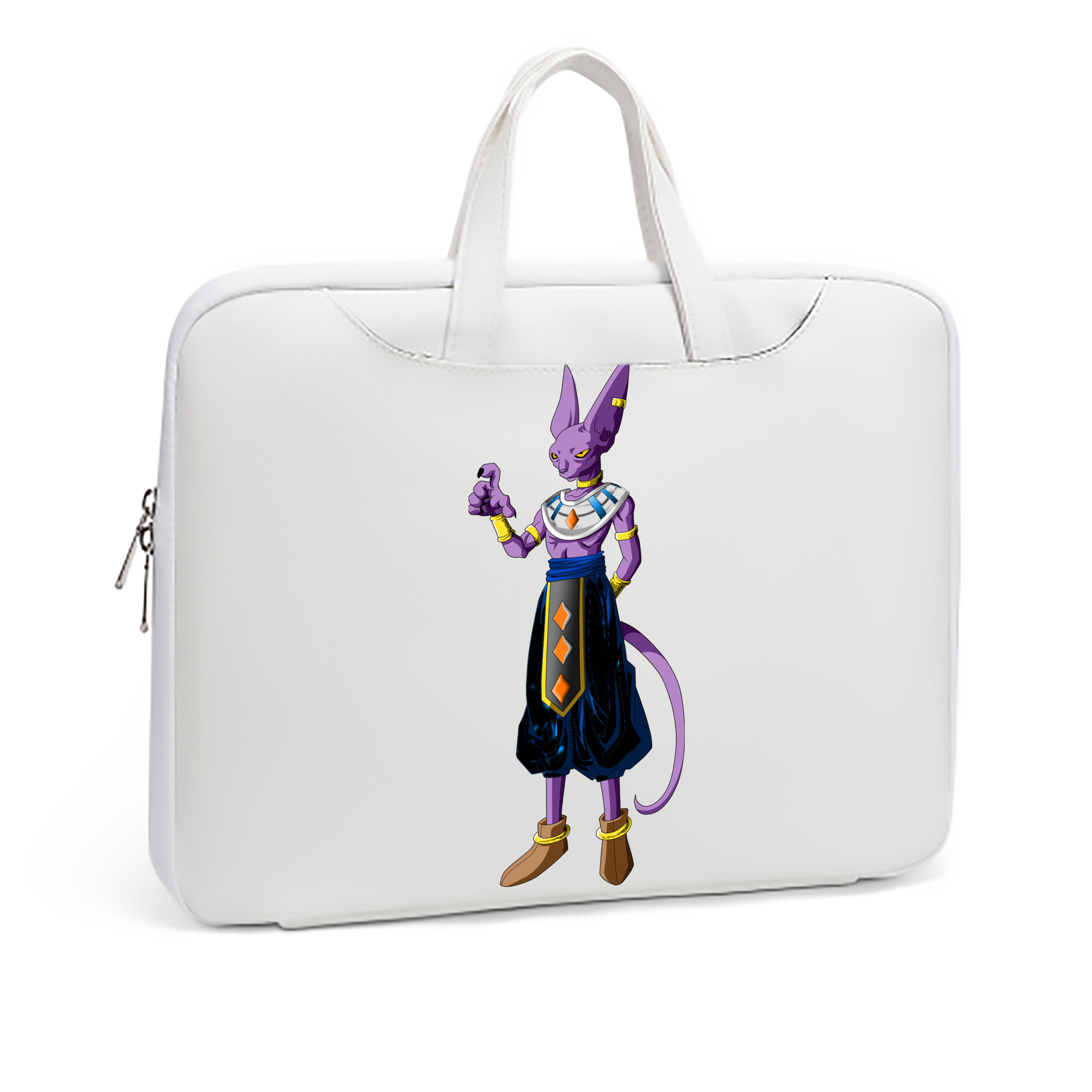 （画像用） ドラゴンボール ビルス 破壊神ビルス DRAGON BALL Beerus Birusu レザーラップトップバッグ　ノートパソコンケース