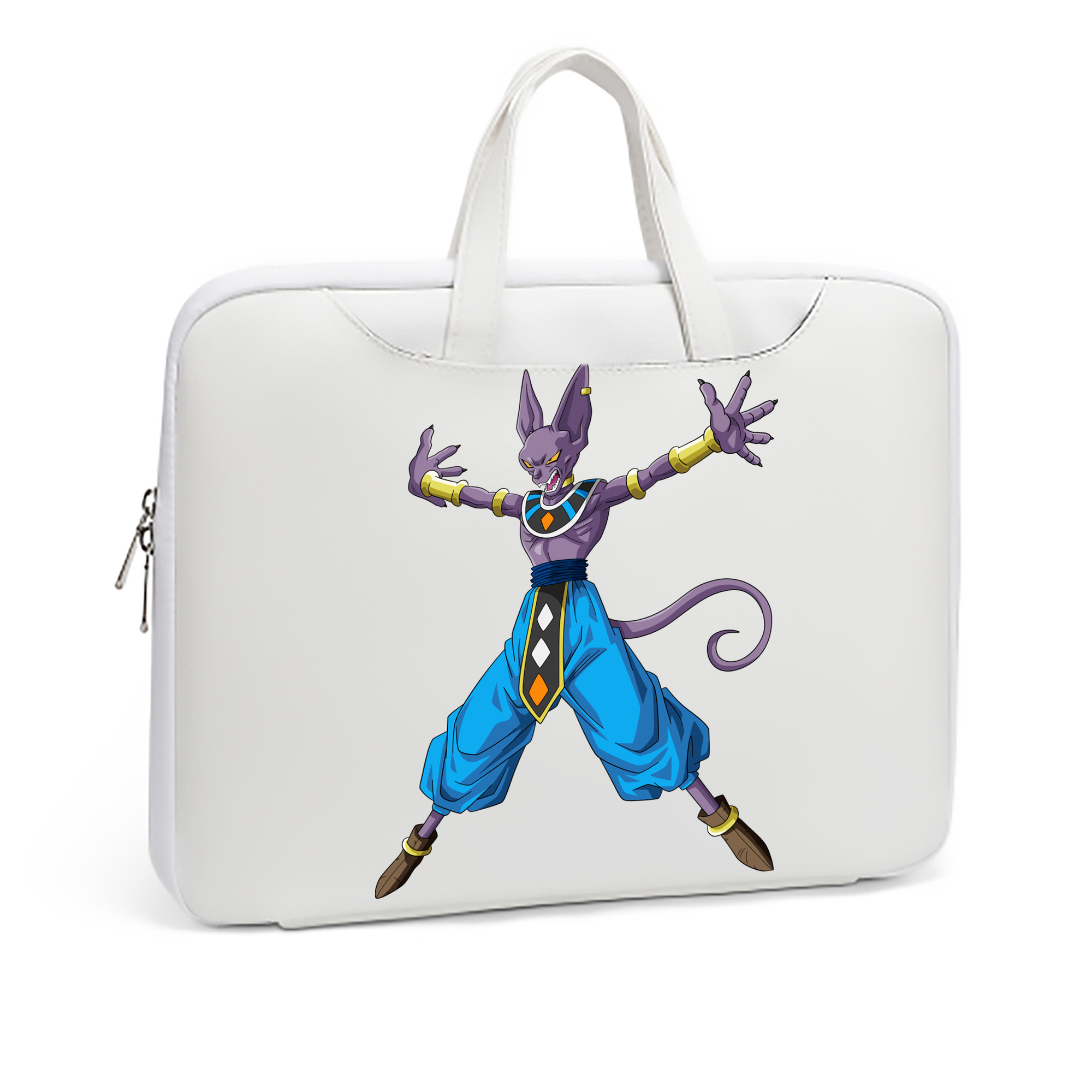 （画像用） ドラゴンボール ビルス 破壊神ビルス DRAGON BALL Beerus Birusu レザーラップトップバッグ　ノートパソコンケース