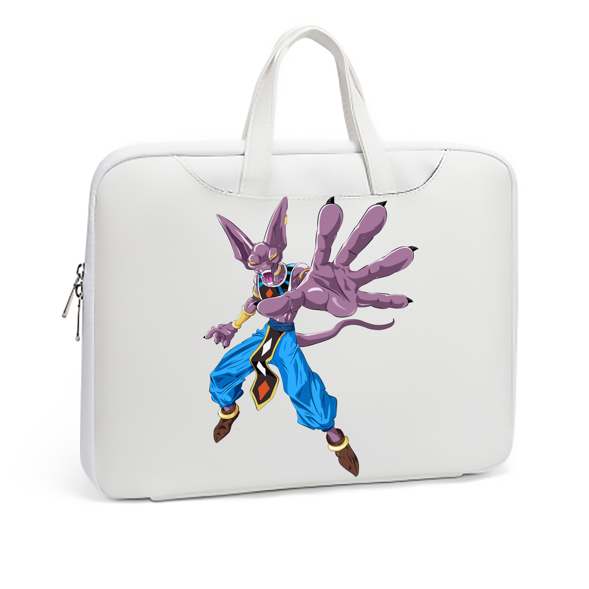（画像用） ドラゴンボール ビルス 破壊神ビルス DRAGON BALL Beerus Birusu レザーラップトップバッグ　ノートパソコンケース