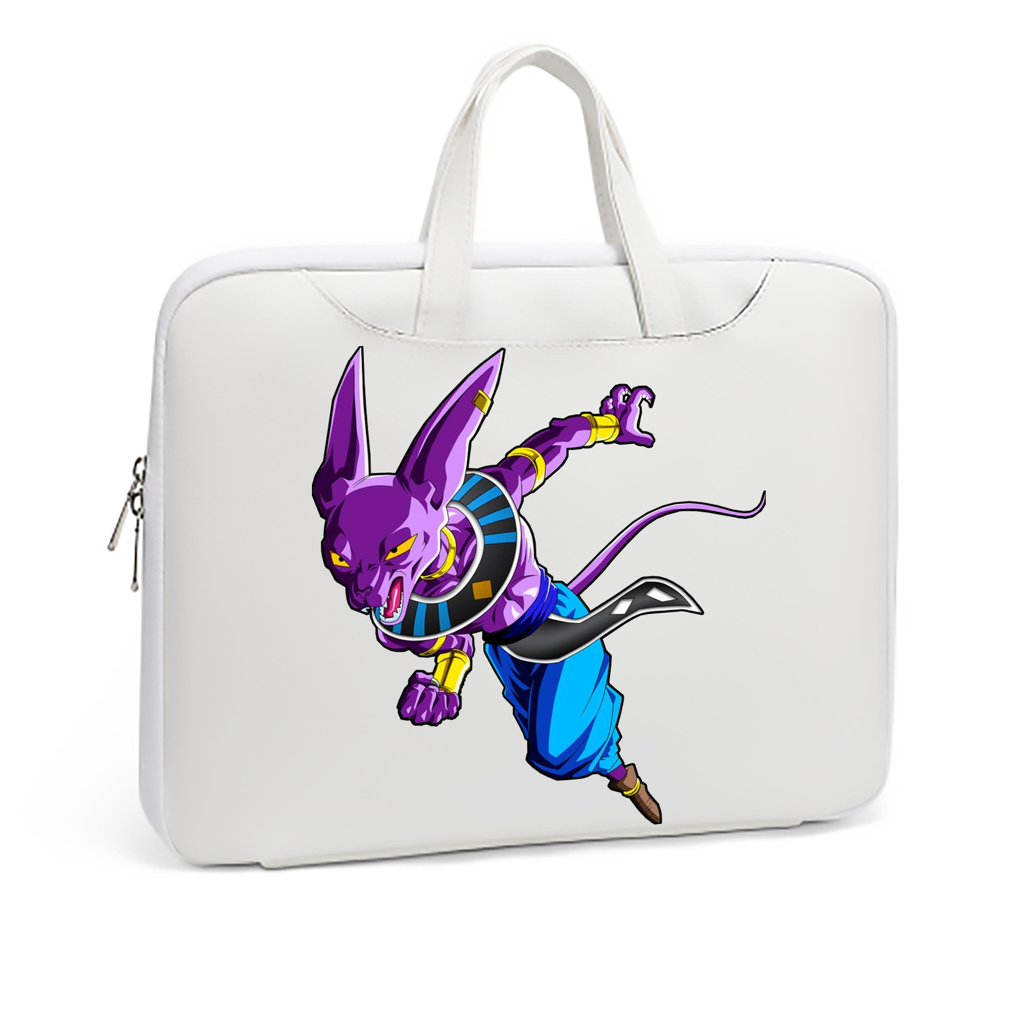（画像用） ドラゴンボール ビルス 破壊神ビルス DRAGON BALL Beerus Birusu レザーラップトップバッグ　ノートパソコンケース