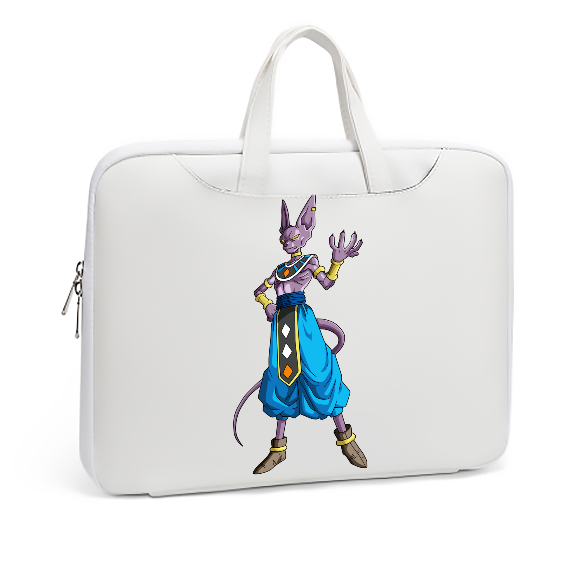（画像用） ドラゴンボール ビルス 破壊神ビルス DRAGON BALL Beerus Birusu レザーラップトップバッグ　ノートパソコンケース