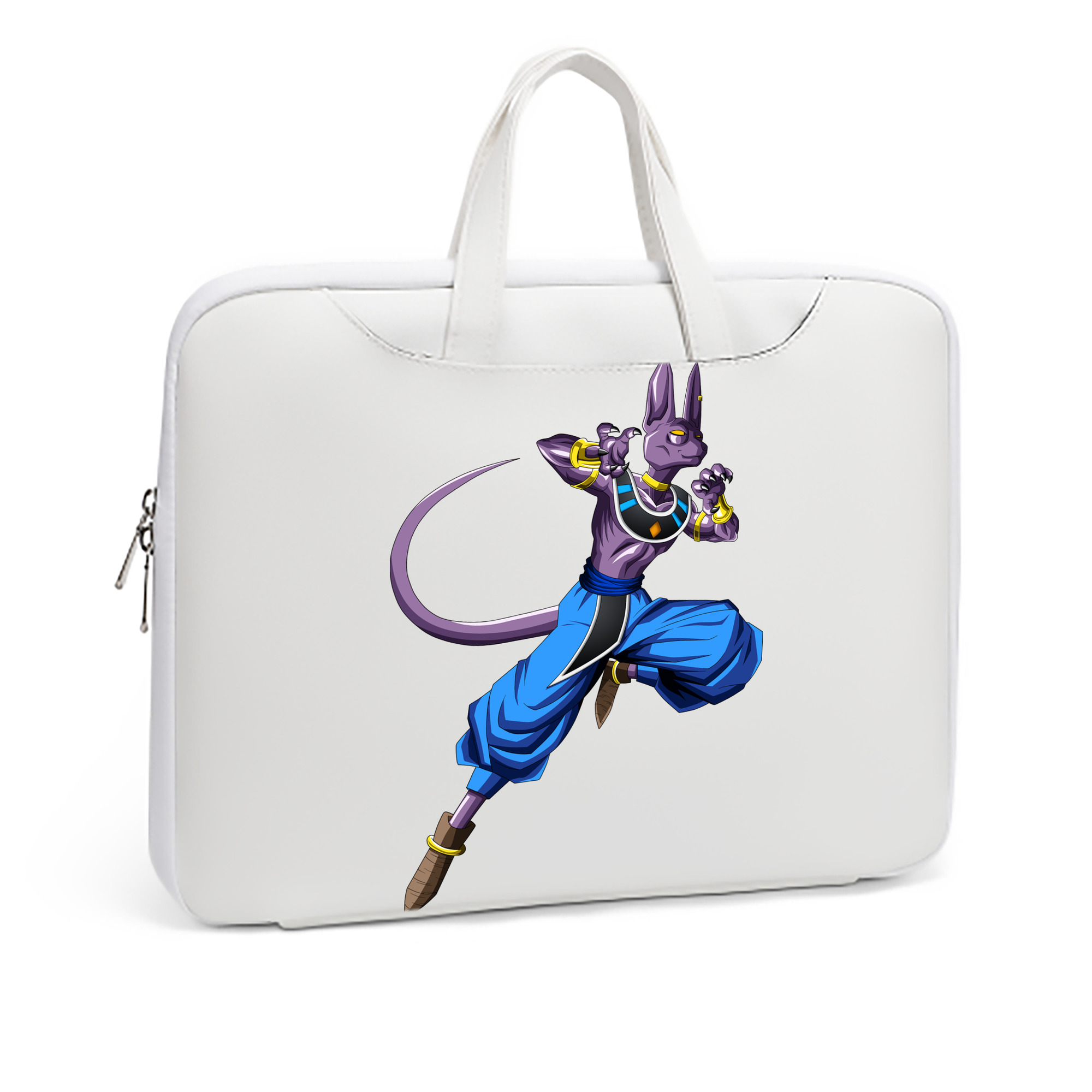 （画像用） ドラゴンボール ビルス 破壊神ビルス DRAGON BALL Beerus Birusu レザーラップトップバッグ　ノートパソコンケース