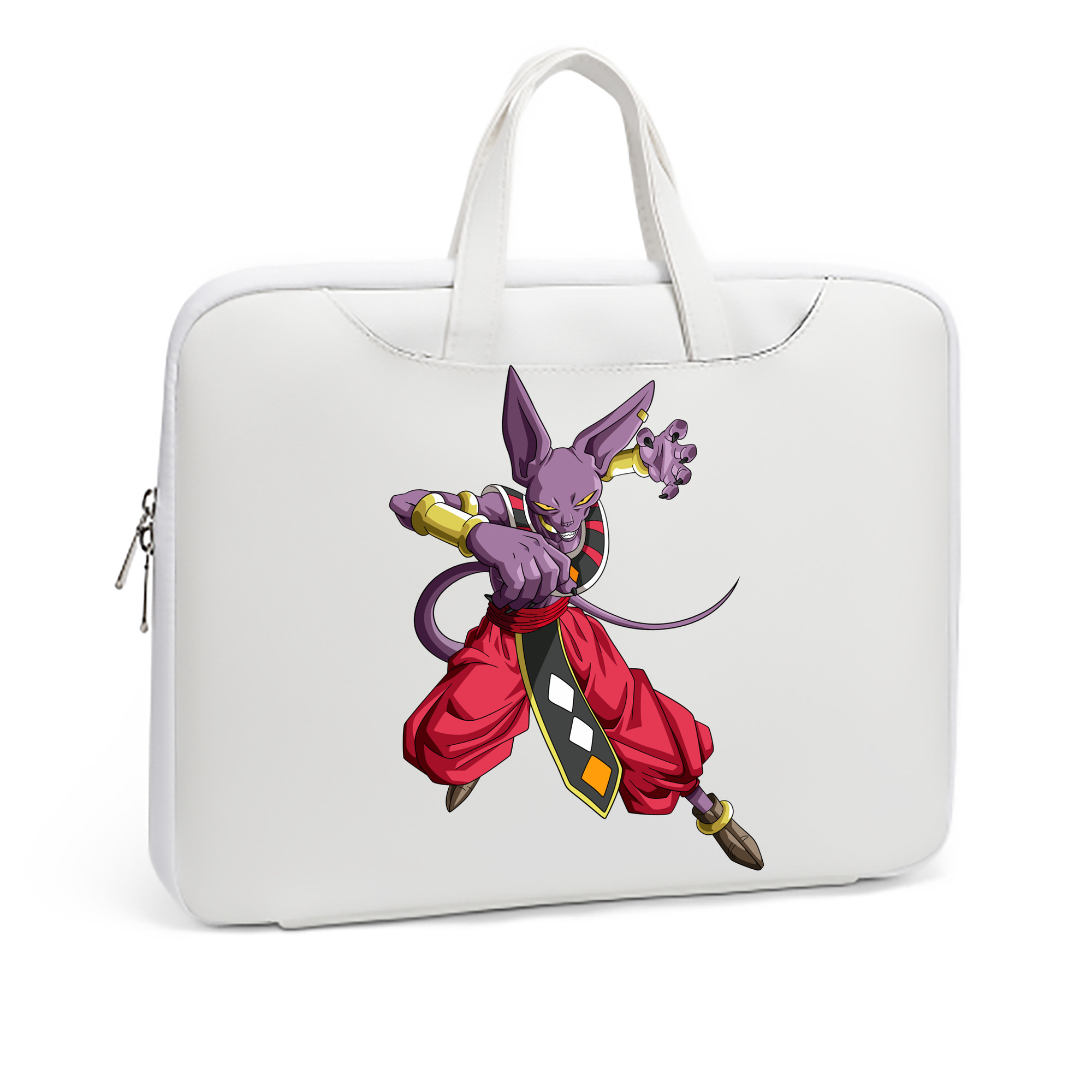 （画像用） ドラゴンボール ビルス 破壊神ビルス DRAGON BALL Beerus Birusu レザーラップトップバッグ　ノートパソコンケース