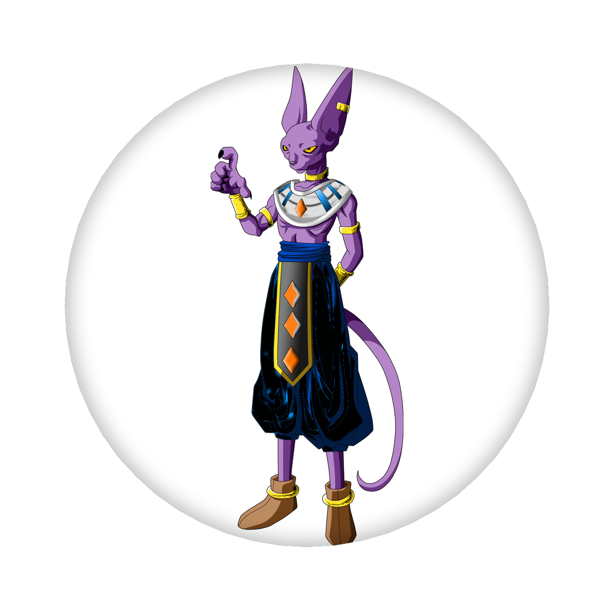 （画像用） ドラゴンボール ビルス 破壊神ビルス DRAGON BALL Beerus Birusu 6cm 缶バッジ 複数セット
