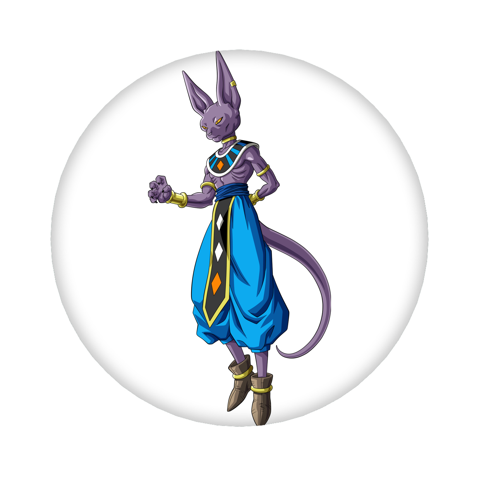 （画像用） ドラゴンボール ビルス 破壊神ビルス DRAGON BALL Beerus Birusu 6cm 缶バッジ 複数セット