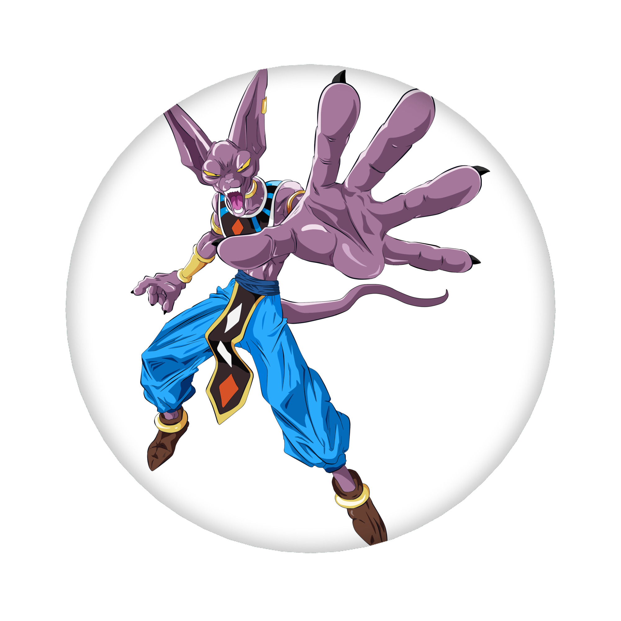（画像用） ドラゴンボール ビルス 破壊神ビルス DRAGON BALL Beerus Birusu 6cm 缶バッジ 複数セット