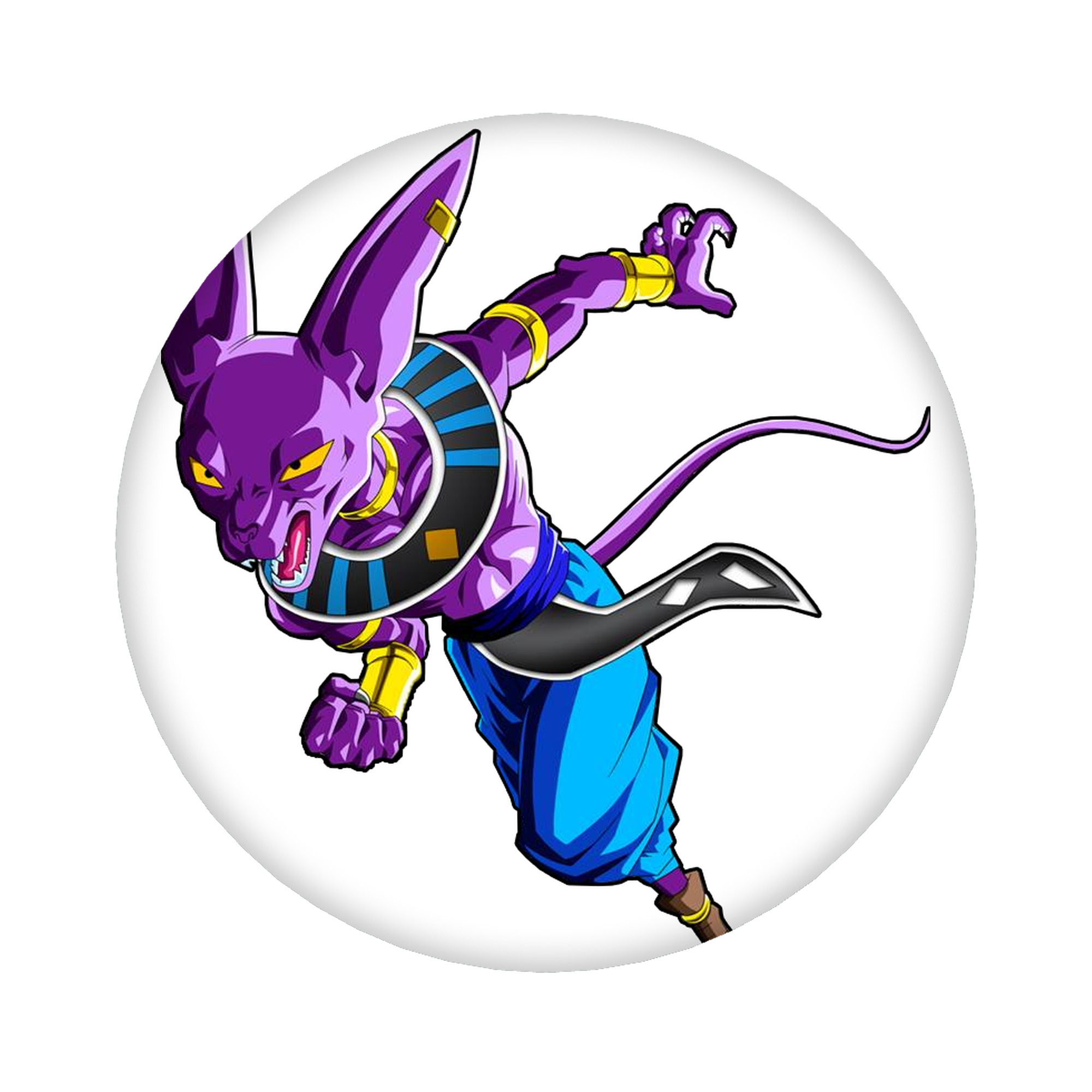 （画像用） ドラゴンボール ビルス 破壊神ビルス DRAGON BALL Beerus Birusu 6cm 缶バッジ 複数セット