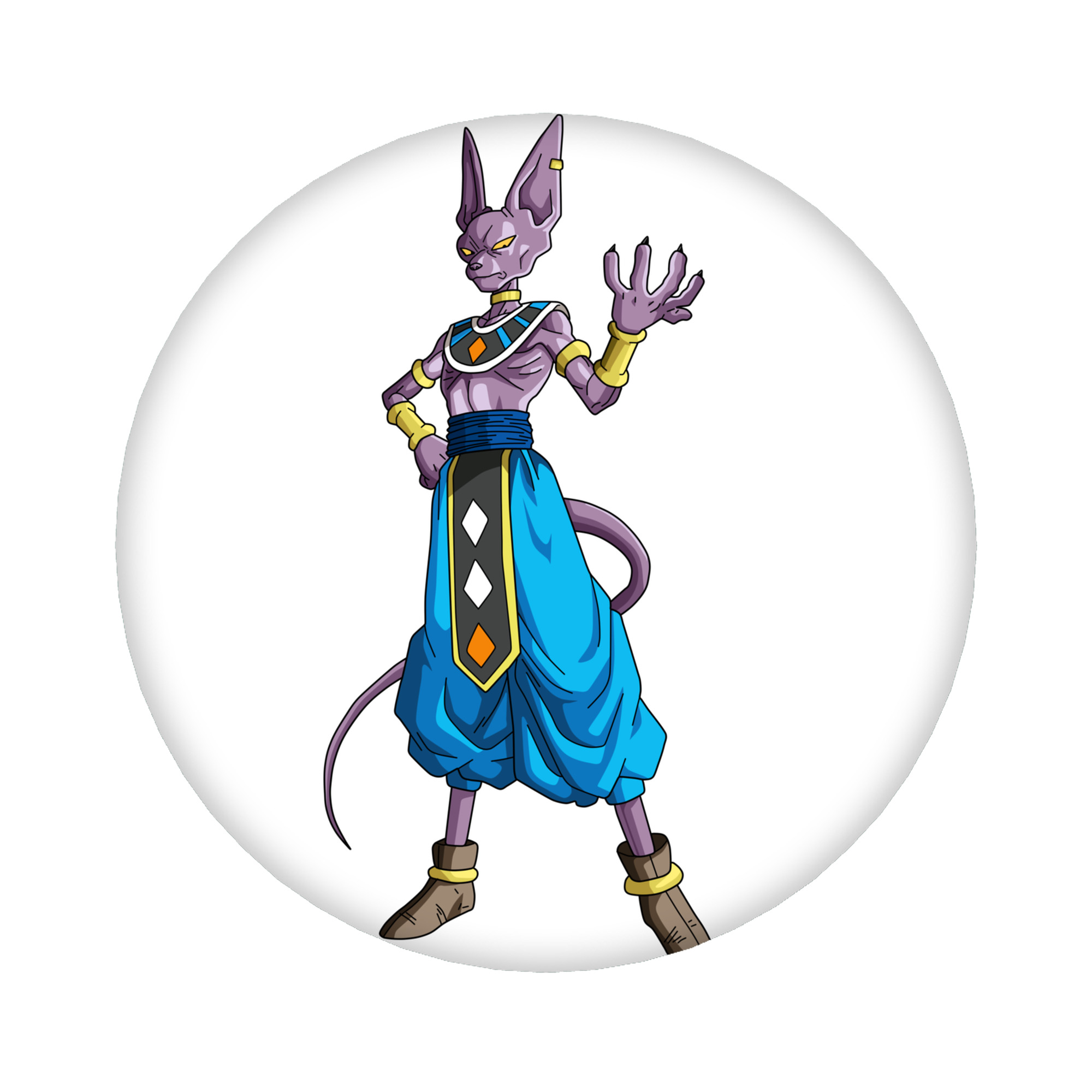 （画像用） ドラゴンボール ビルス 破壊神ビルス DRAGON BALL Beerus Birusu 6cm 缶バッジ 複数セット