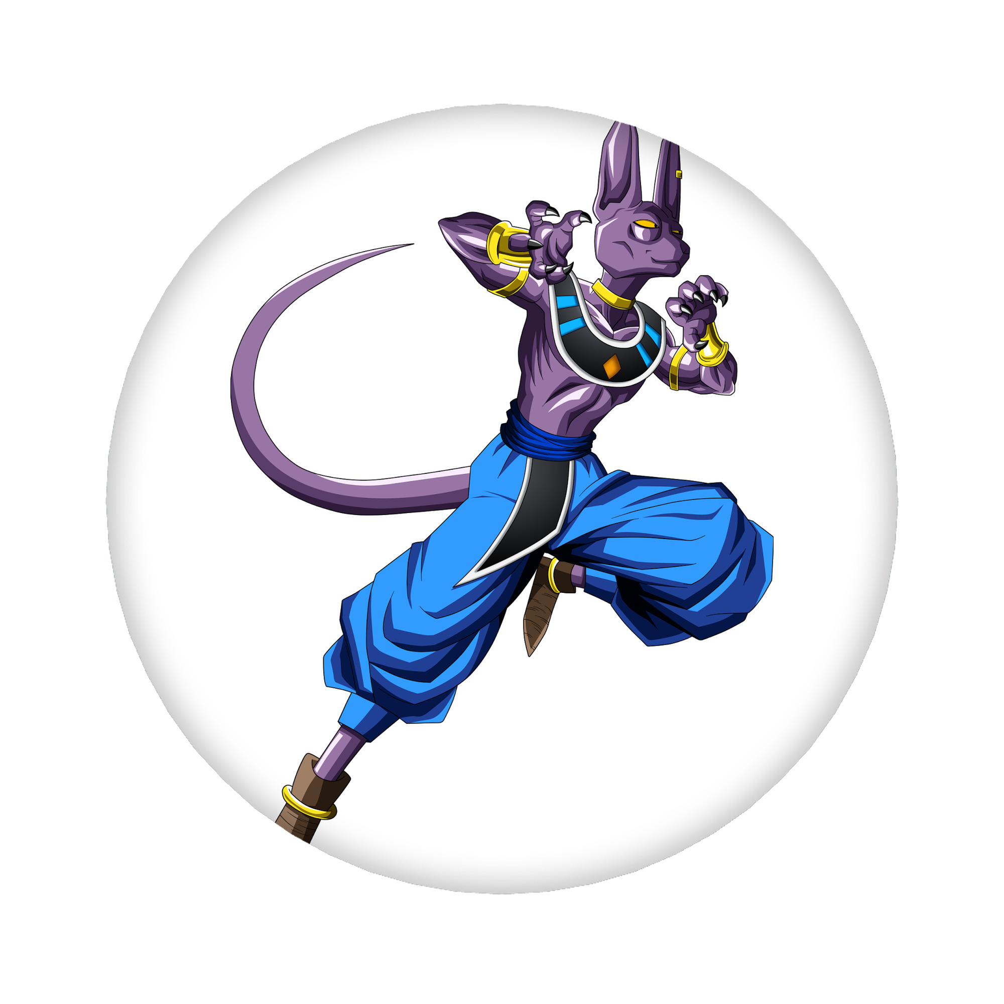 （画像用） ドラゴンボール ビルス 破壊神ビルス DRAGON BALL Beerus Birusu 6cm 缶バッジ 複数セット