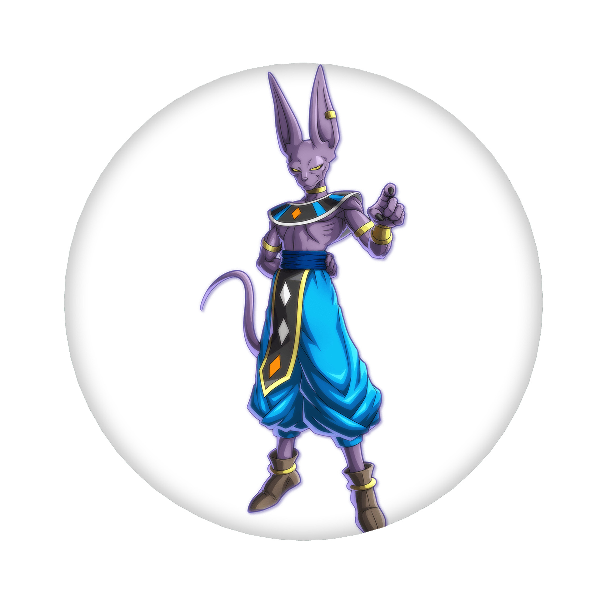 （画像用） ドラゴンボール ビルス 破壊神ビルス DRAGON BALL Beerus Birusu 6cm 缶バッジ 複数セット