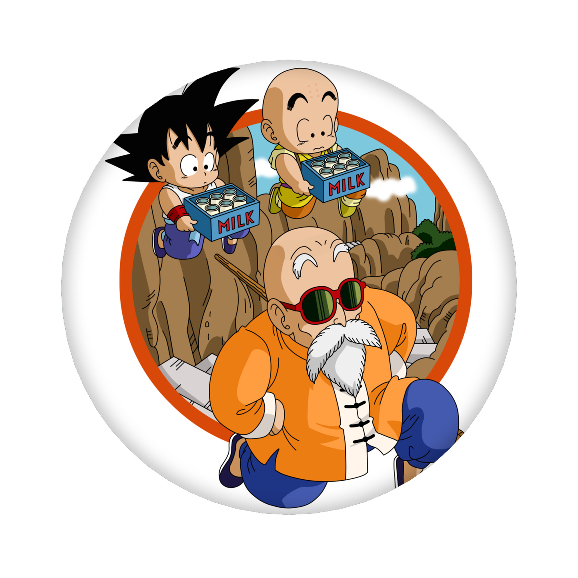 （画像用） ドラゴンボール 亀仙人（かめせんにん） DRAGON BALL Master Roshi Kame Sennin 6cm 缶バッジ 複数セット