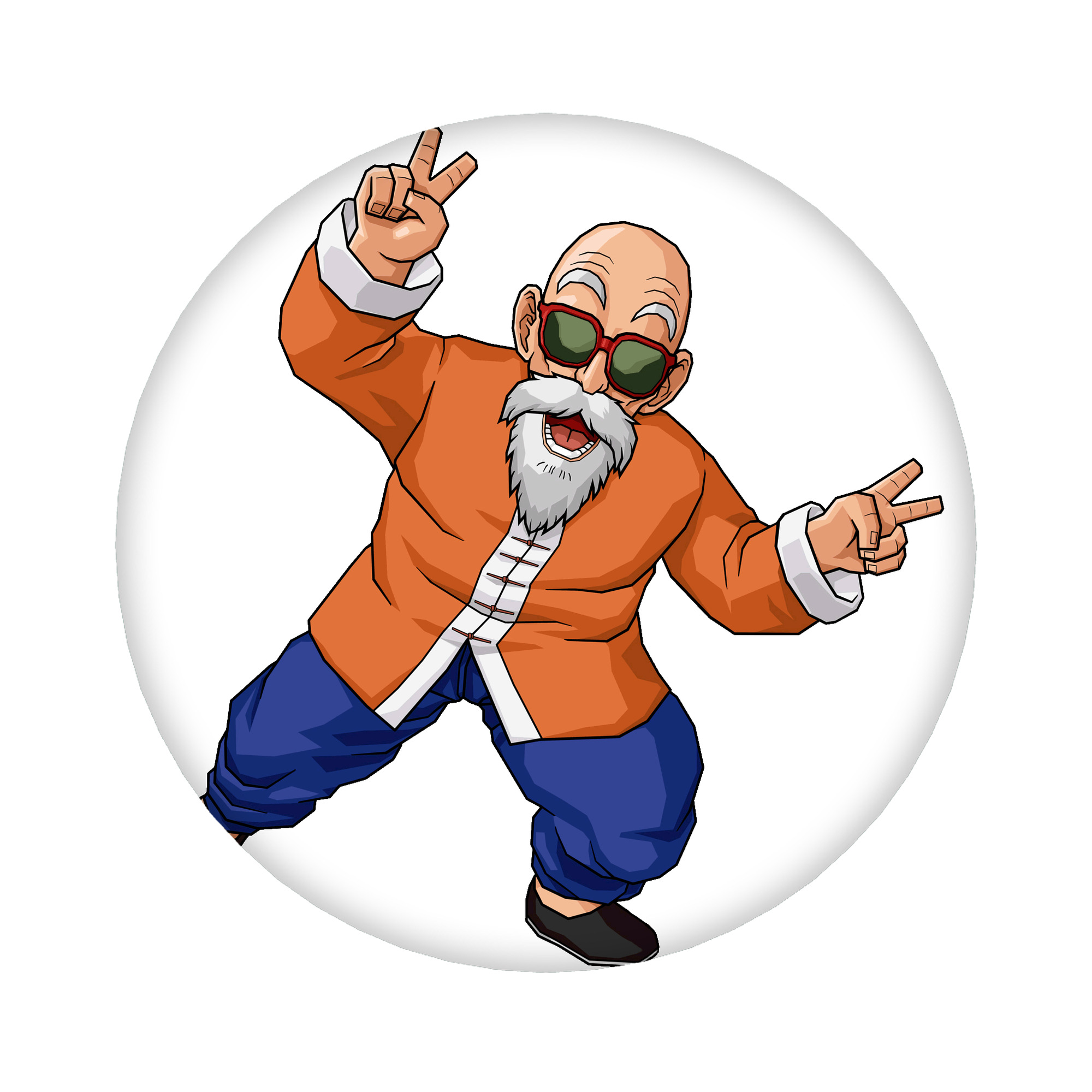 （画像用） ドラゴンボール 亀仙人（かめせんにん） DRAGON BALL Master Roshi Kame Sennin 6cm 缶バッジ 複数セット