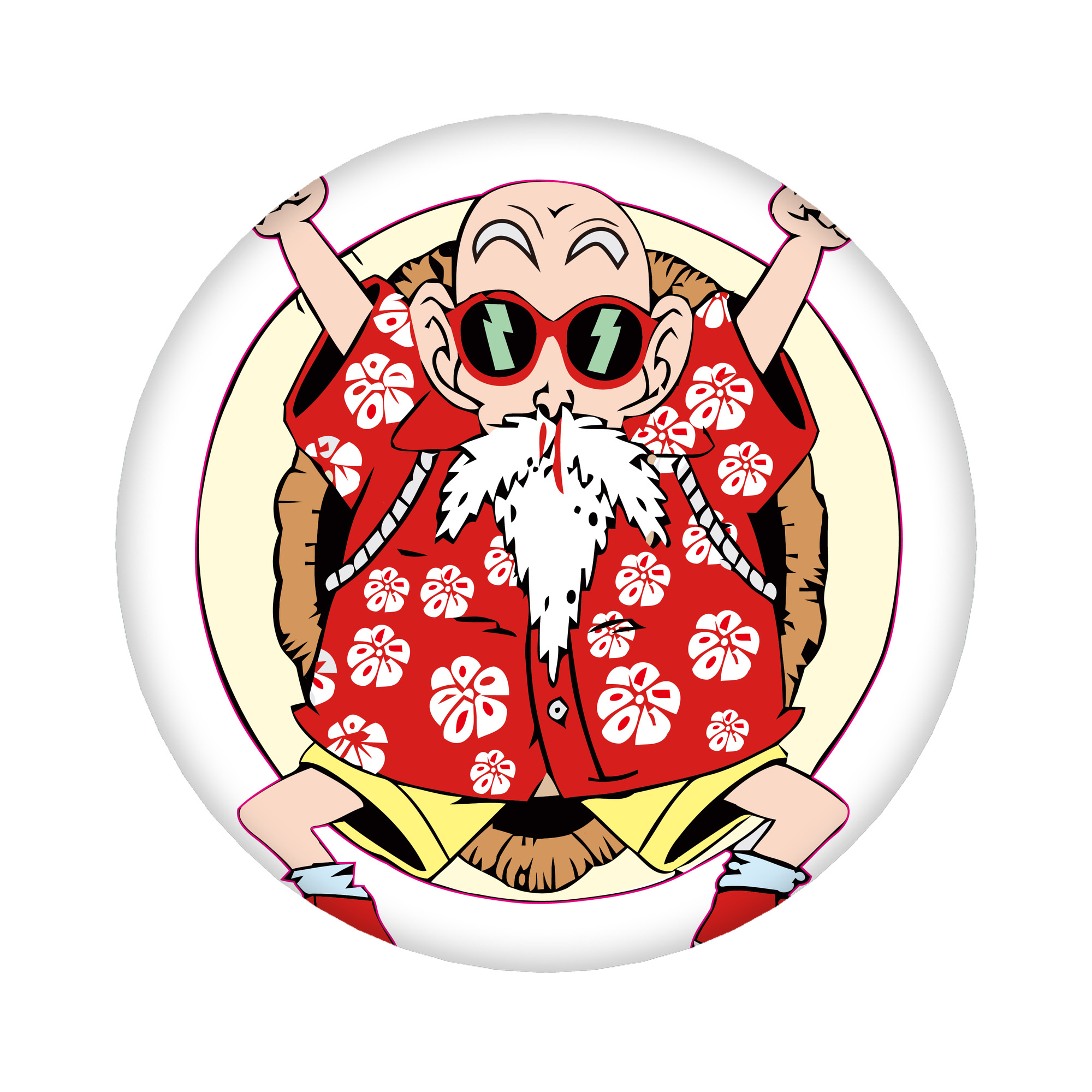 （画像用） ドラゴンボール 亀仙人（かめせんにん） DRAGON BALL Master Roshi Kame Sennin 6cm 缶バッジ 複数セット