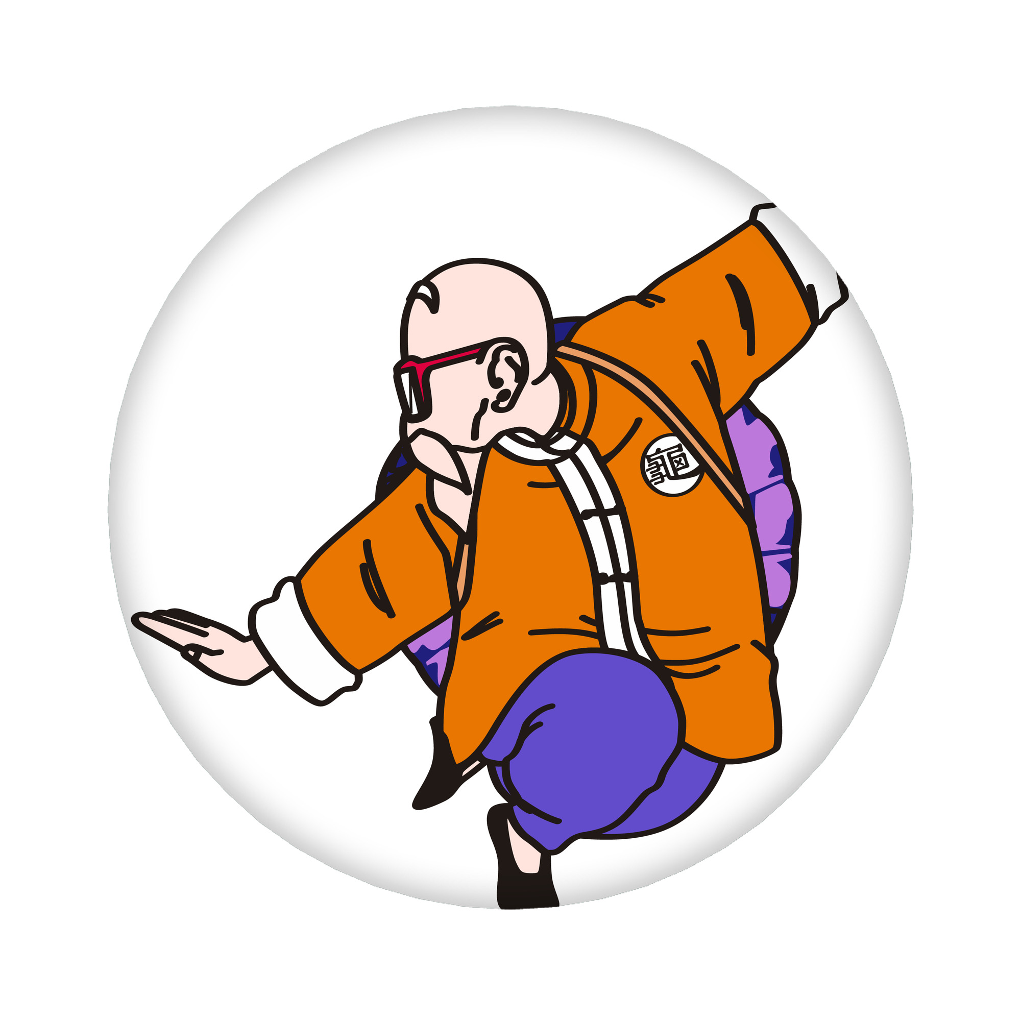 （画像用） ドラゴンボール 亀仙人（かめせんにん） DRAGON BALL Master Roshi Kame Sennin 6cm 缶バッジ 複数セット