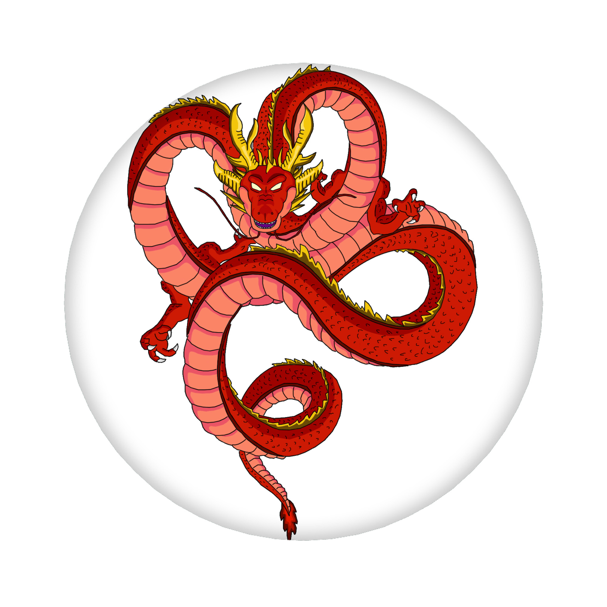 （画像用） ドラゴンボール 神龍 シェンロン DRAGON BALL Shenron 6cm 缶バッジ 複数セット