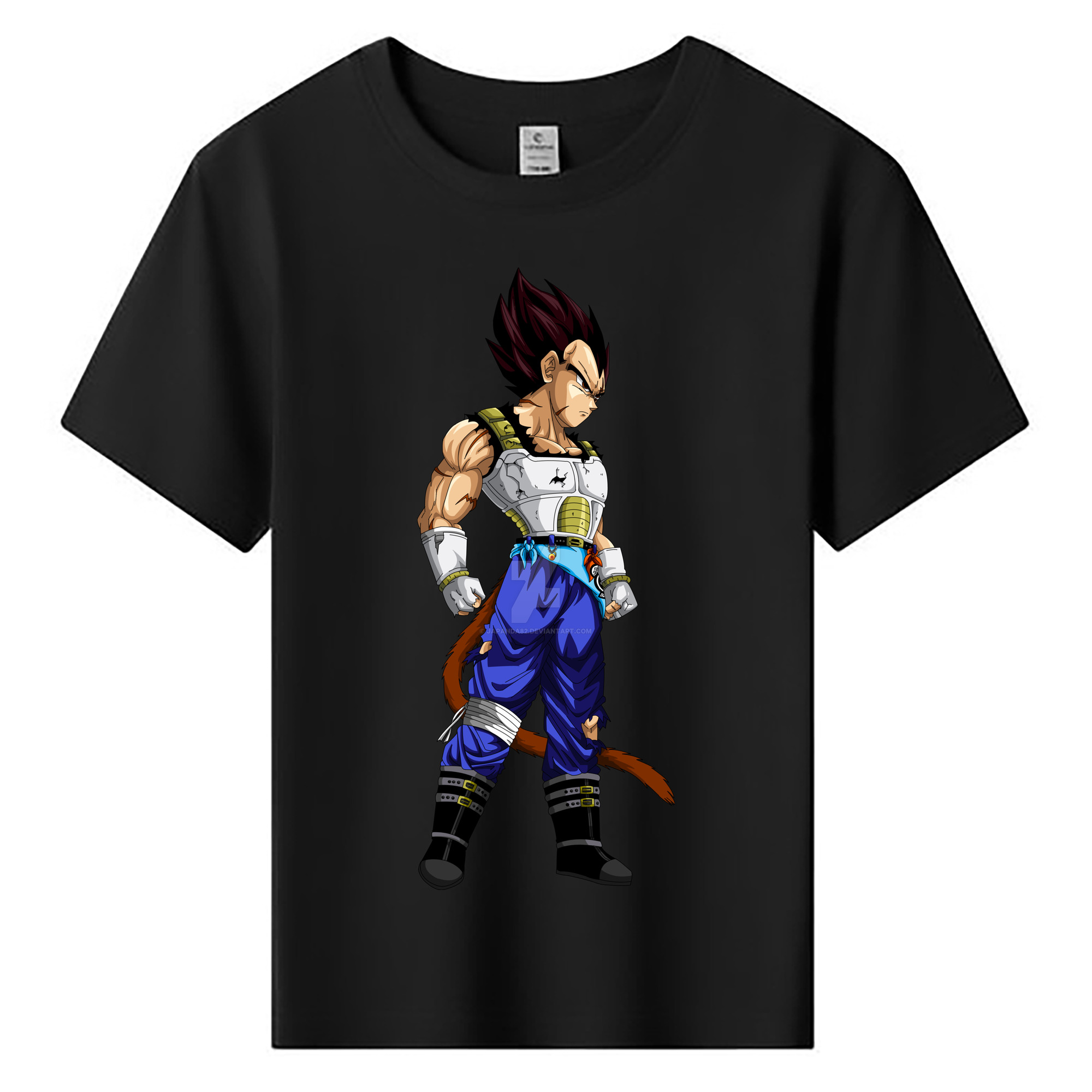 （画像用） ドラゴンボール ベジータ四世（Bejīta Yonsei）DRAGON BALL Vegeta IV 綿100％キッズTシャツ（フロントプリント）